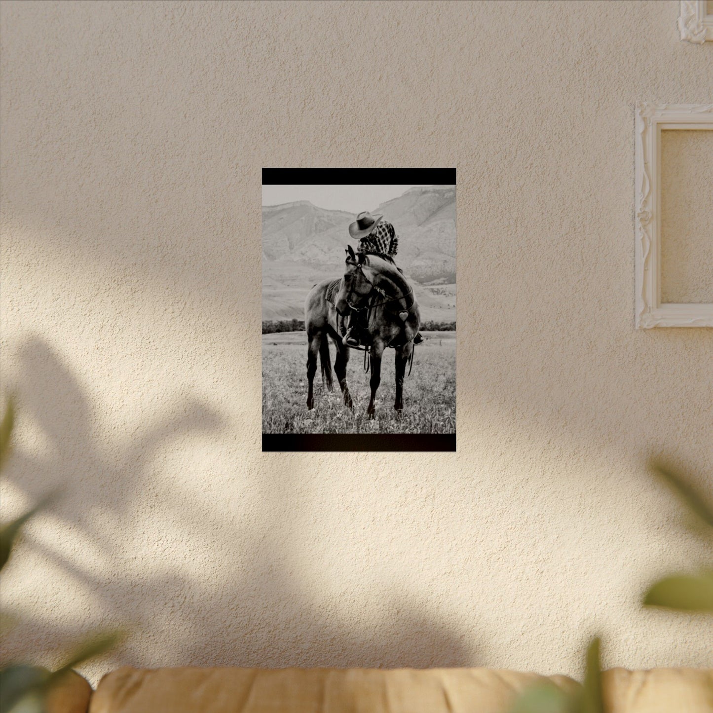 Love In The Saddle – Western Textured Watercolor Matte Posters