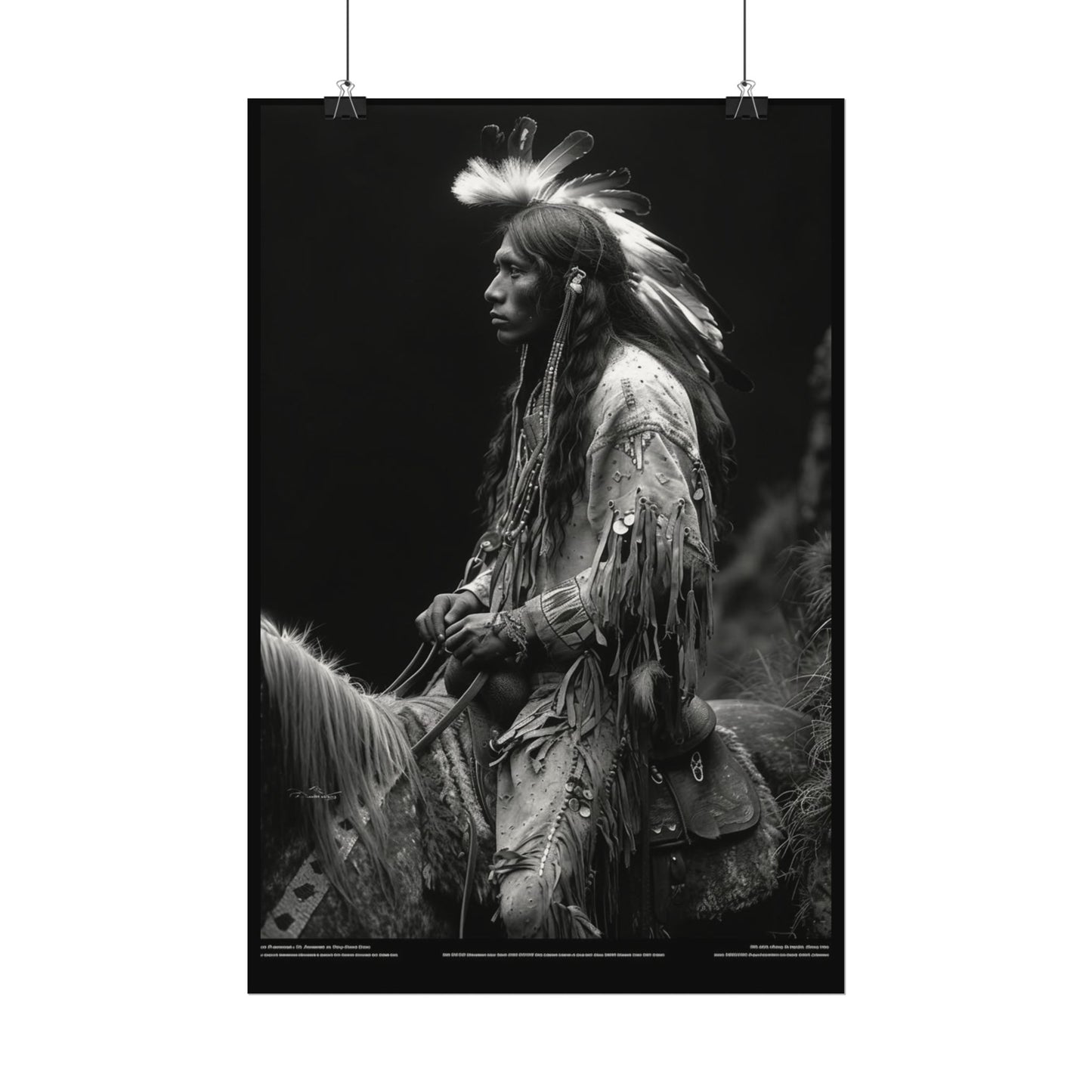 Ghost Rider – Western Textured Watercolor Matte Posters