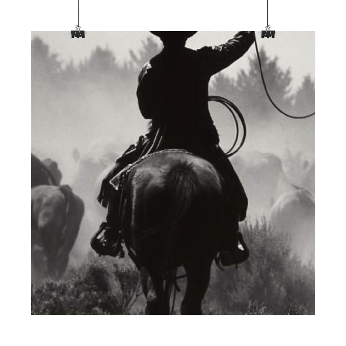 Bones Of The West  – Western Textured Watercolor Matte Posters