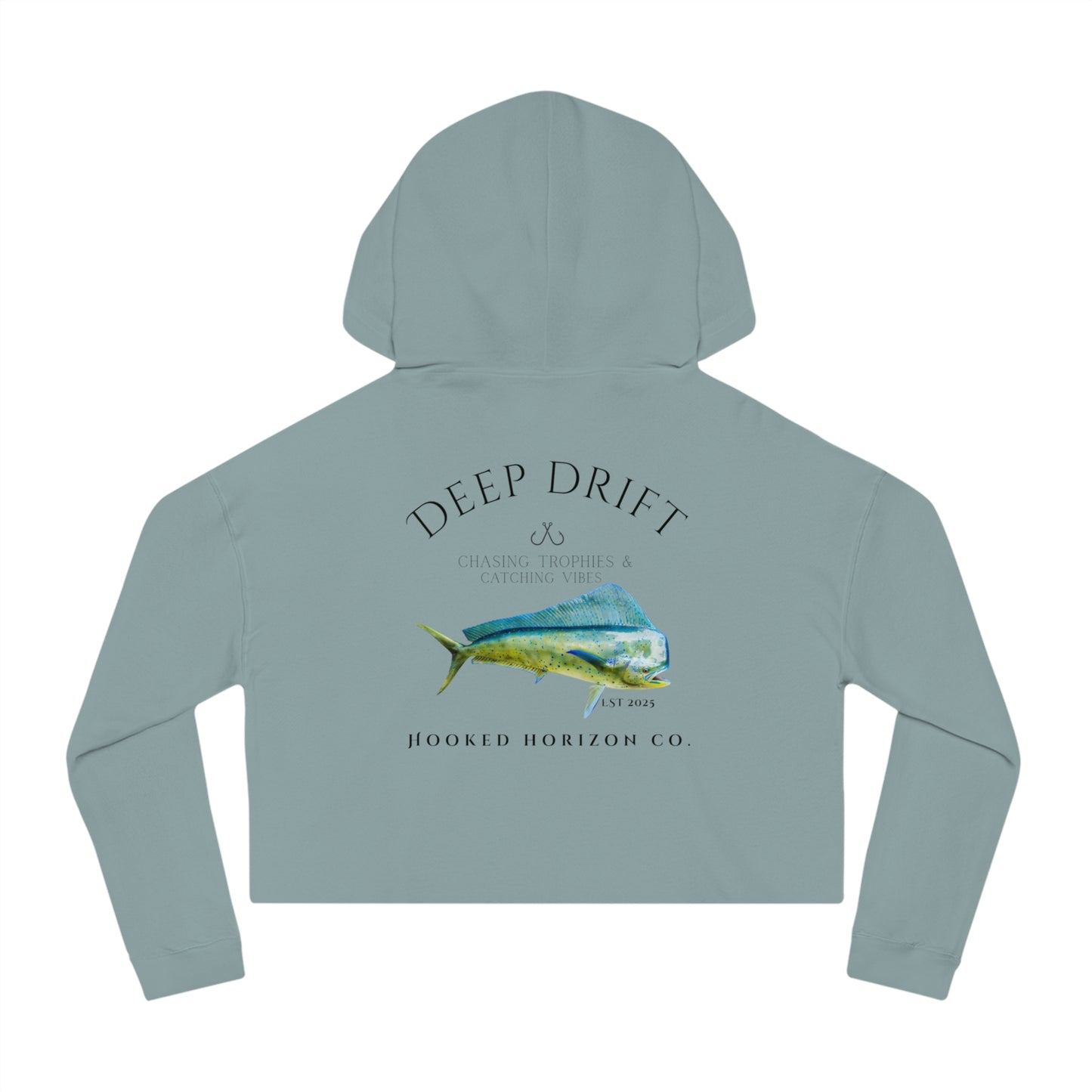 Mahi Mahi Dolphin Fishing Crop Sweatshirt