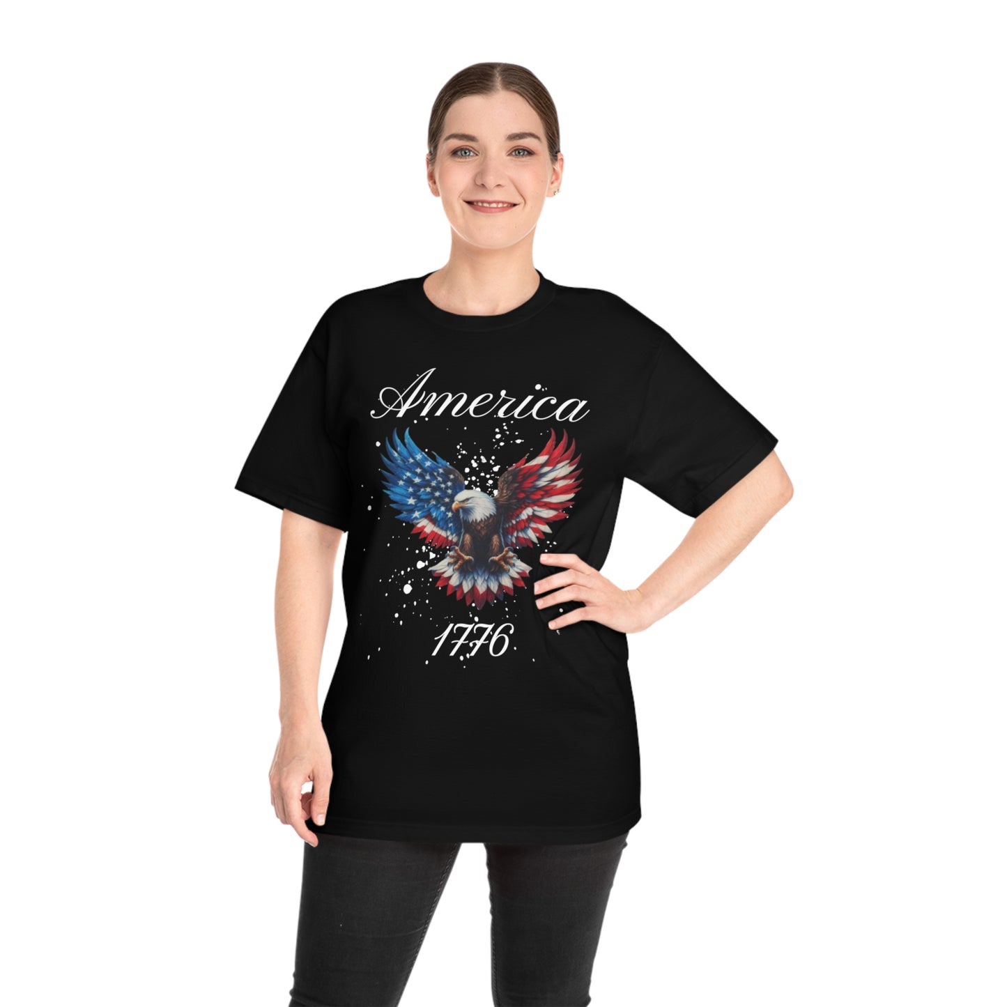 Patriotic Eagle T-shirt - Celebrate America 1776, Independence Day, Memorial Day, Veteran's Day, 4th of July, Unisex Tee, Statement Shirt