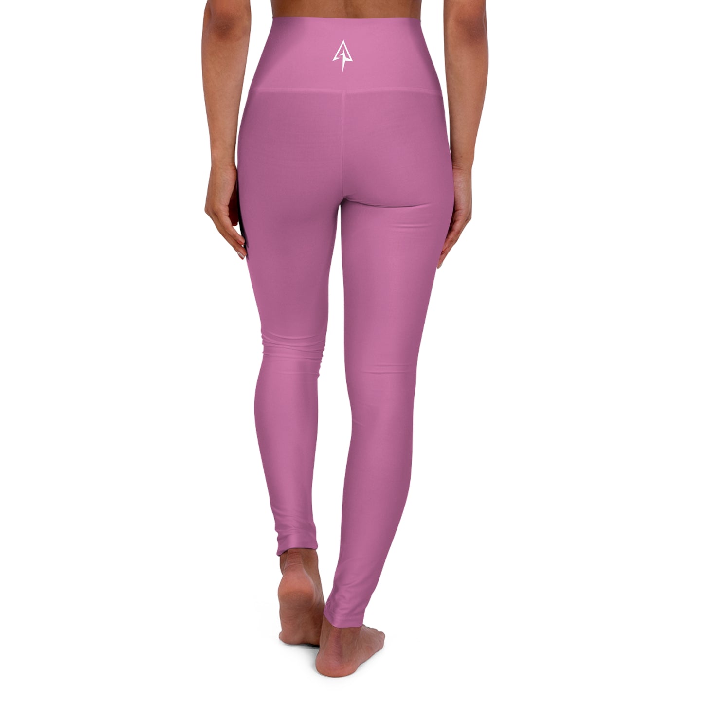 Light Pink High Waisted Yoga Leggings - Purple, Comfortable Activewear, Fitness Pants, Ideal for Gym, Yoga, and Weekend Brunch