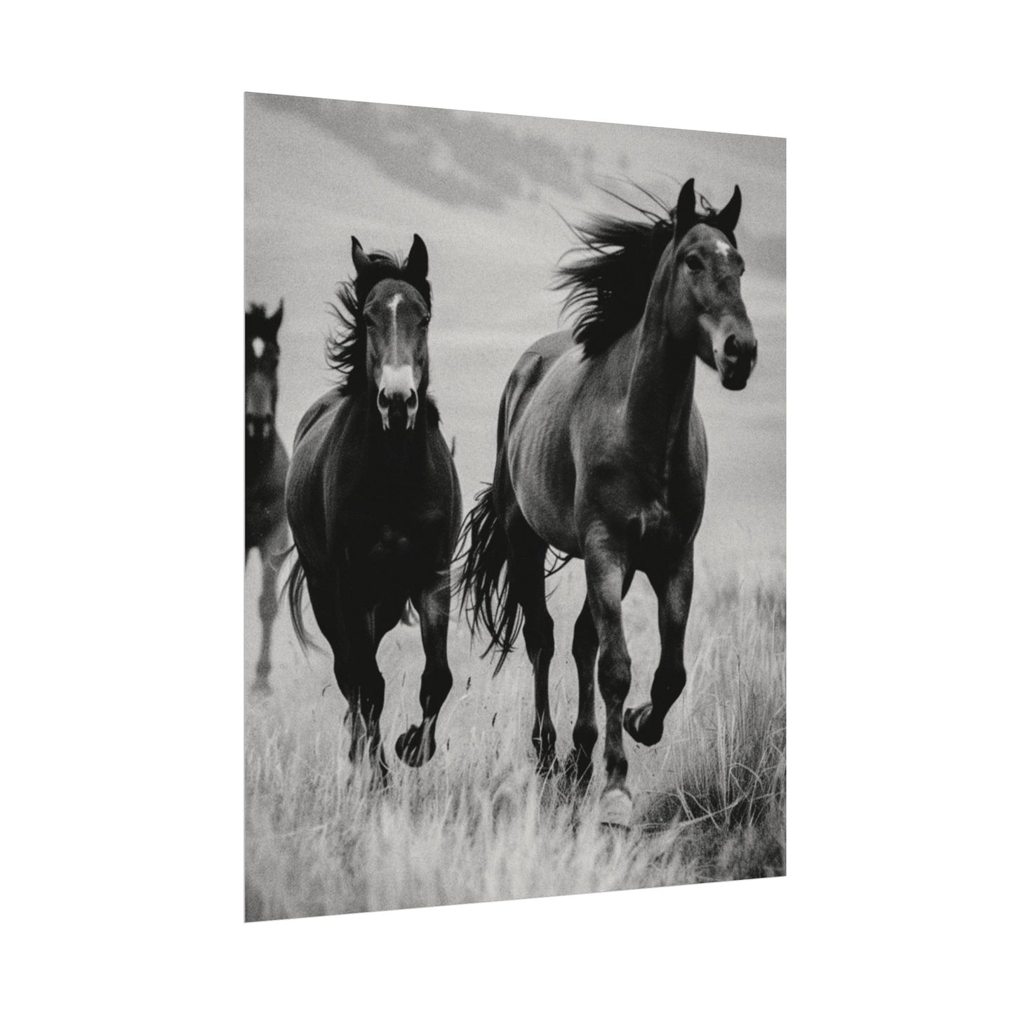 Running With Focus – Western Textured Watercolor Matte Posters