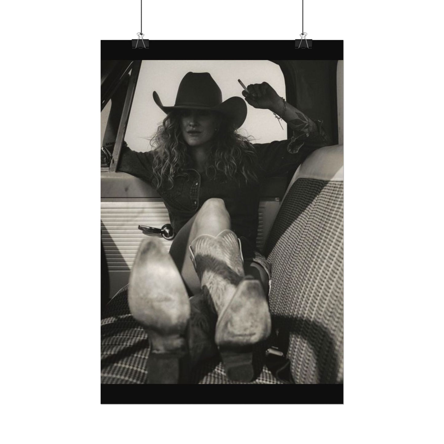 Whiskey Kissed Trouble – Western Textured Watercolor Matte Posters