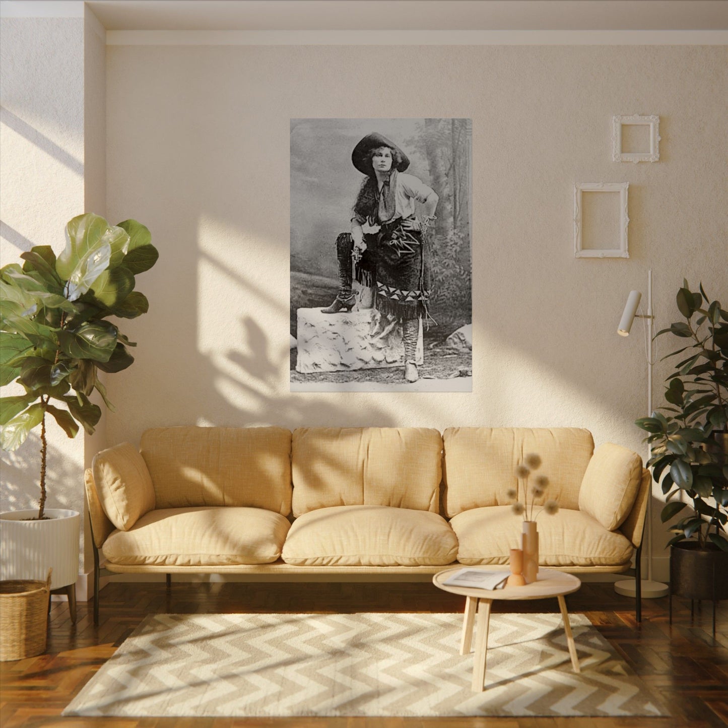 Wild Frontier Rose– Western Textured Watercolor Matte Posters