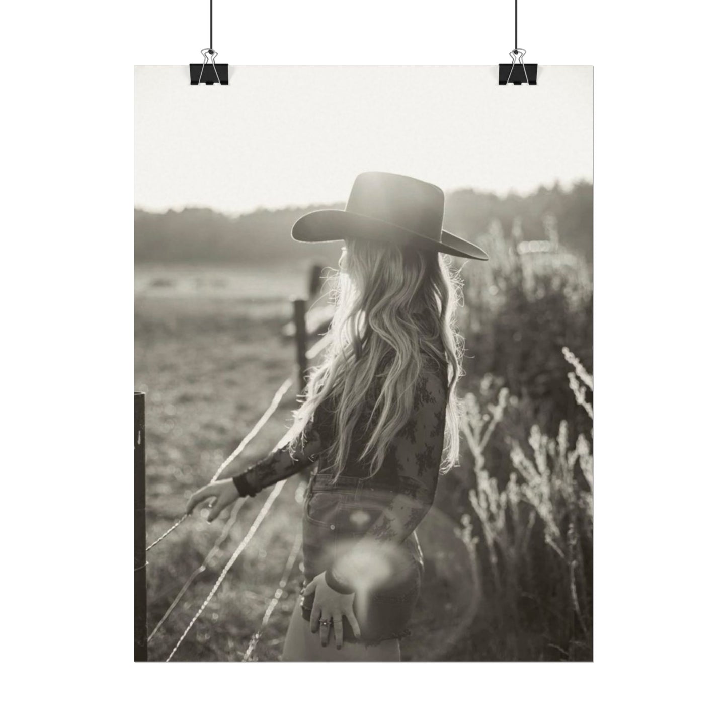 Mornings Gaze– Western Textured Watercolor Matte Posters