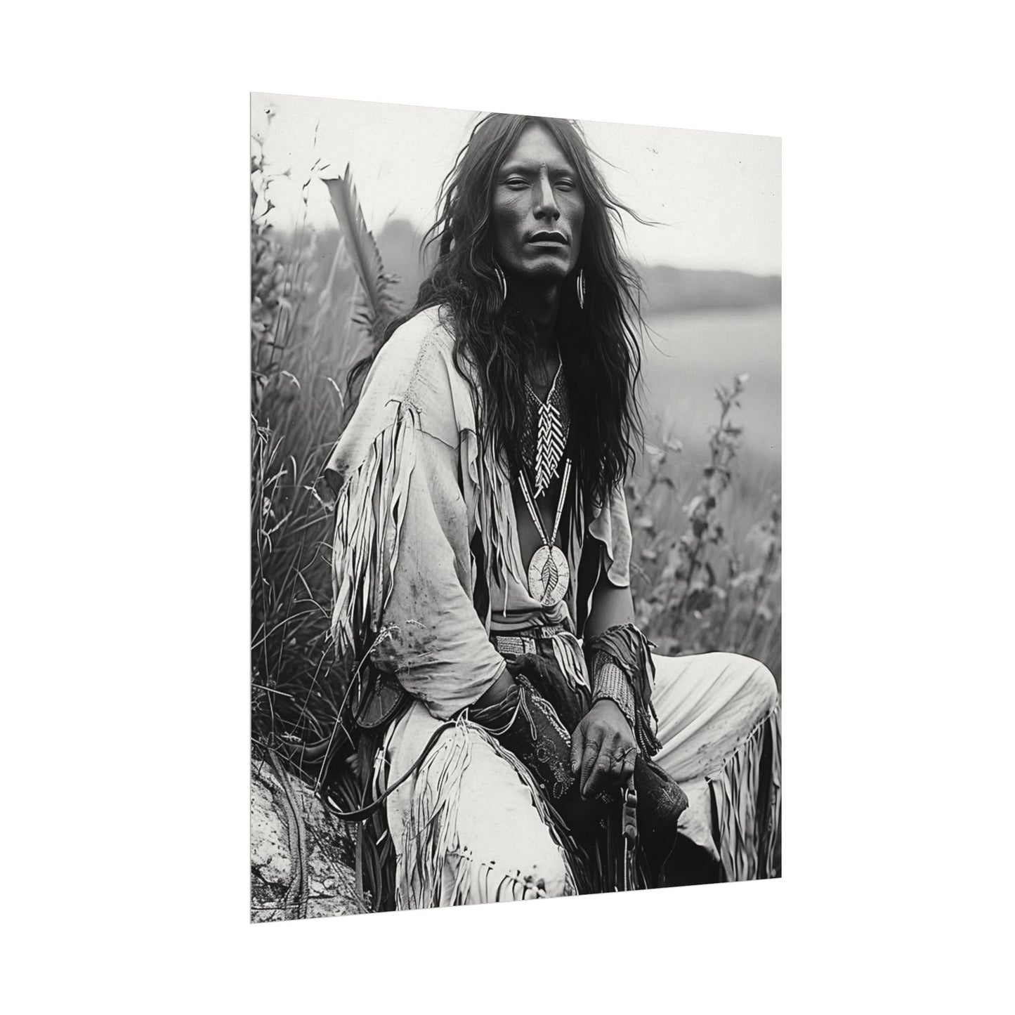 Mother Earths Guardian – Western Textured Watercolor Matte Posters