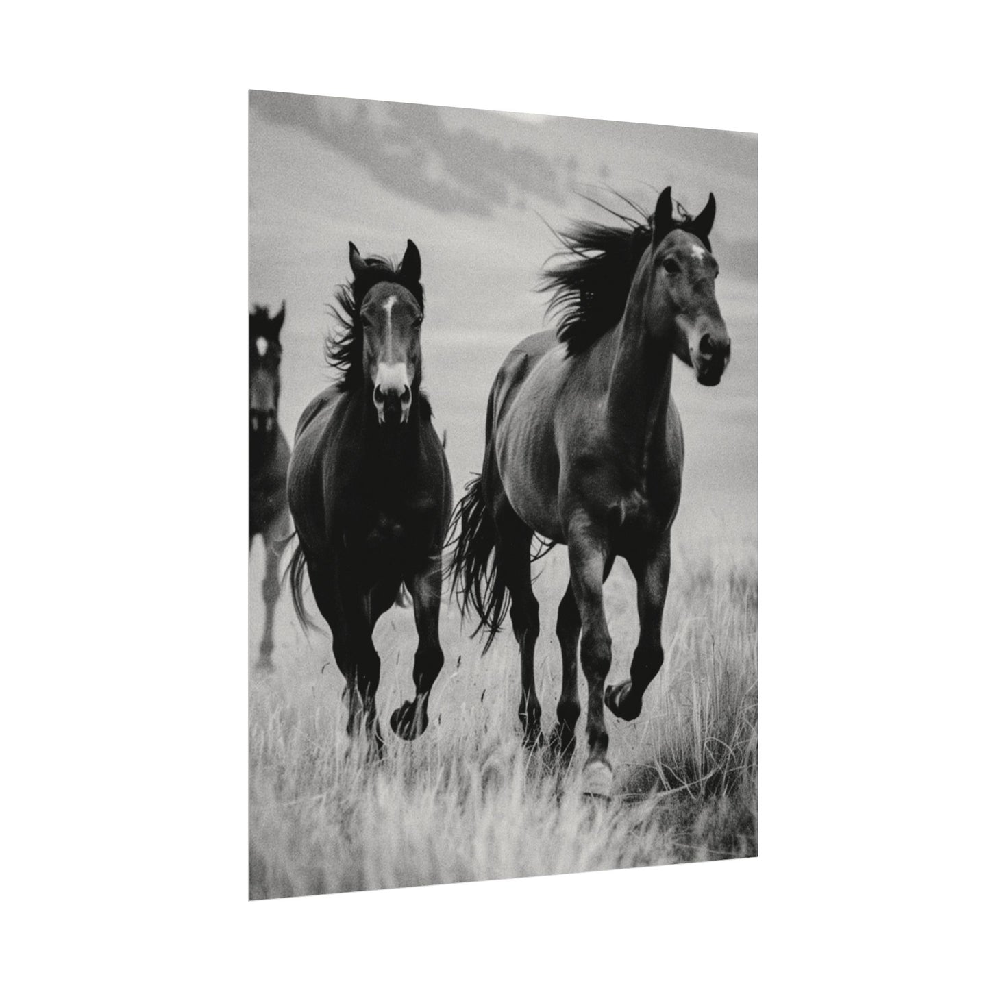 Running With Focus – Western Textured Watercolor Matte Posters