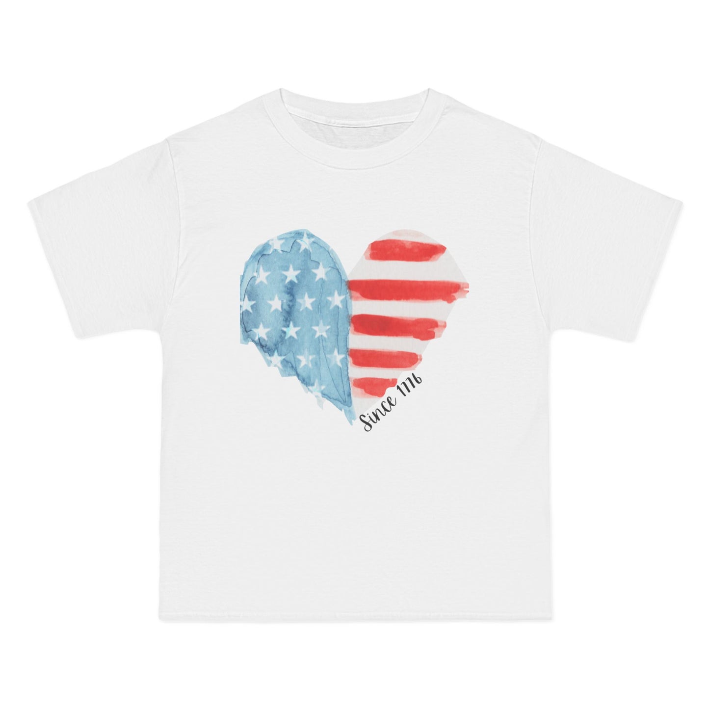 American Flag Heart T-Shirt | America 1776 Design, Fourth of July Shirt, Independence Day Tee, Memorial Day Top, Gift for Veterans