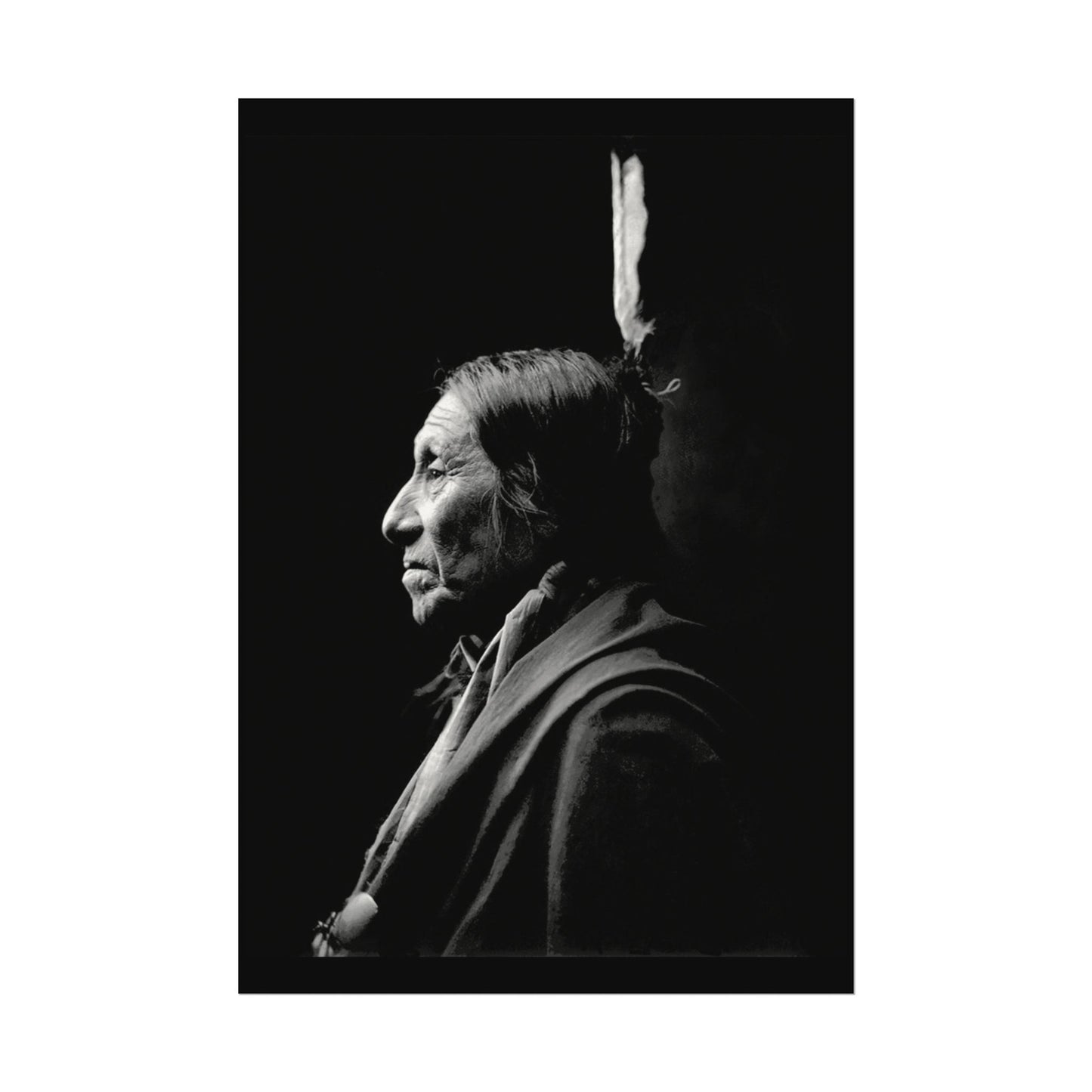 Silent Wisdom – Western Textured Watercolor Matte Posters