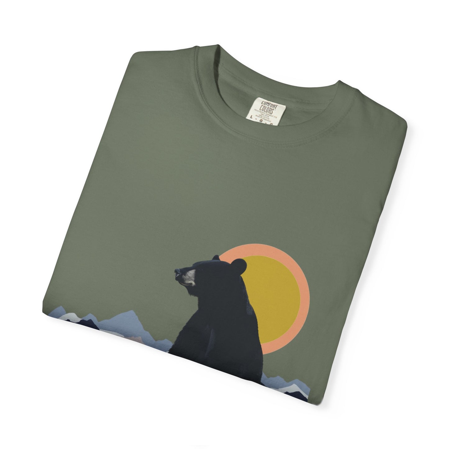 Bear Wildlife Adventure Tee Unisex Garment-Dyed T-shirt, Boho Nature Tee, Camping Shirt, Adventure Apparel, Gift for Wilderness Lovers