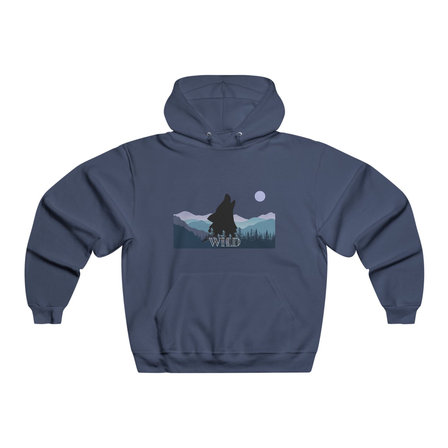 Adventure Wolf Hoodie, Outdoor Sweatshirt, Gifts for Nature Lovers, Camping Apparel, Halloween Outfit, Cozy Layering