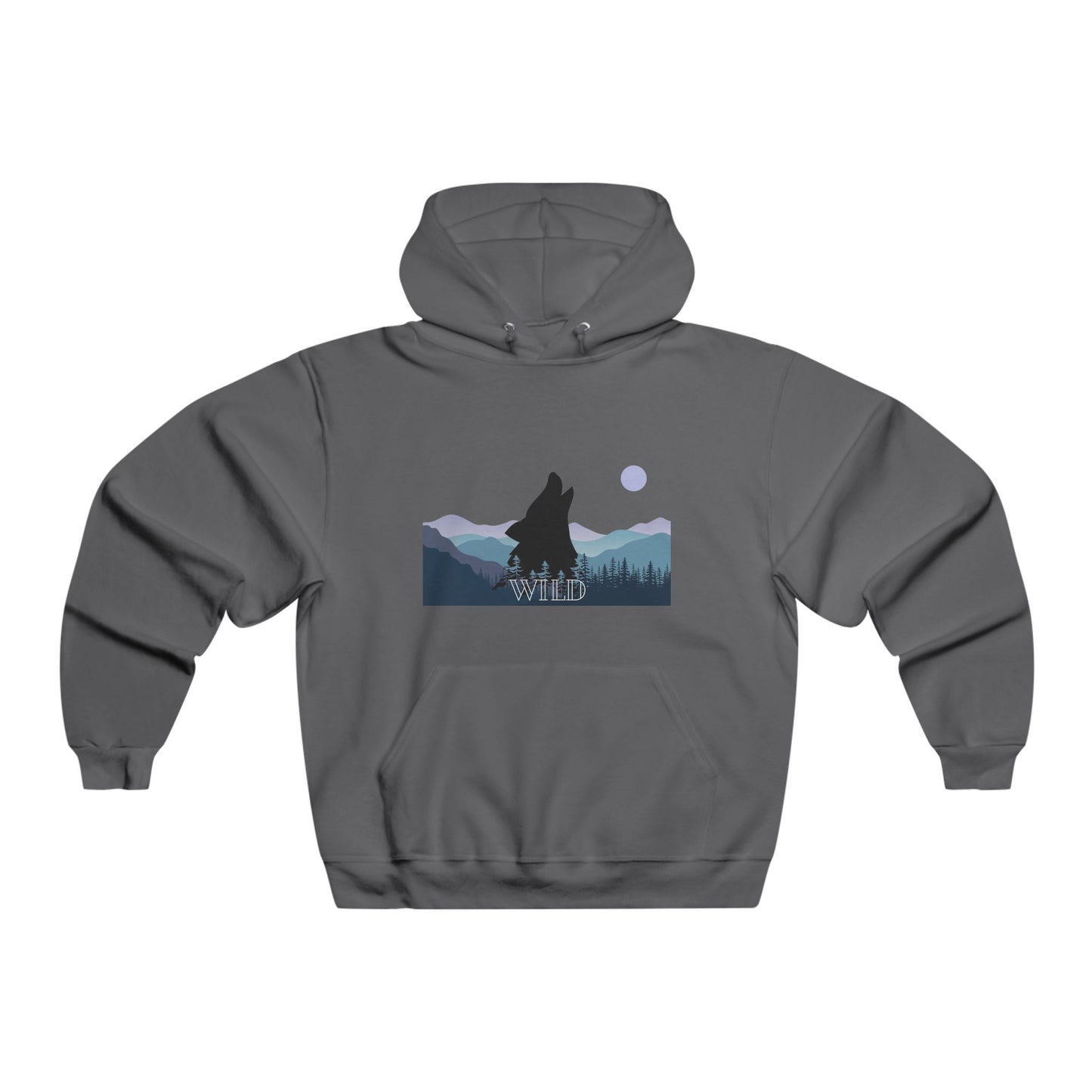Adventure Wolf Hoodie, Outdoor Sweatshirt, Gifts for Nature Lovers, Camping Apparel, Halloween Outfit, Cozy Layering