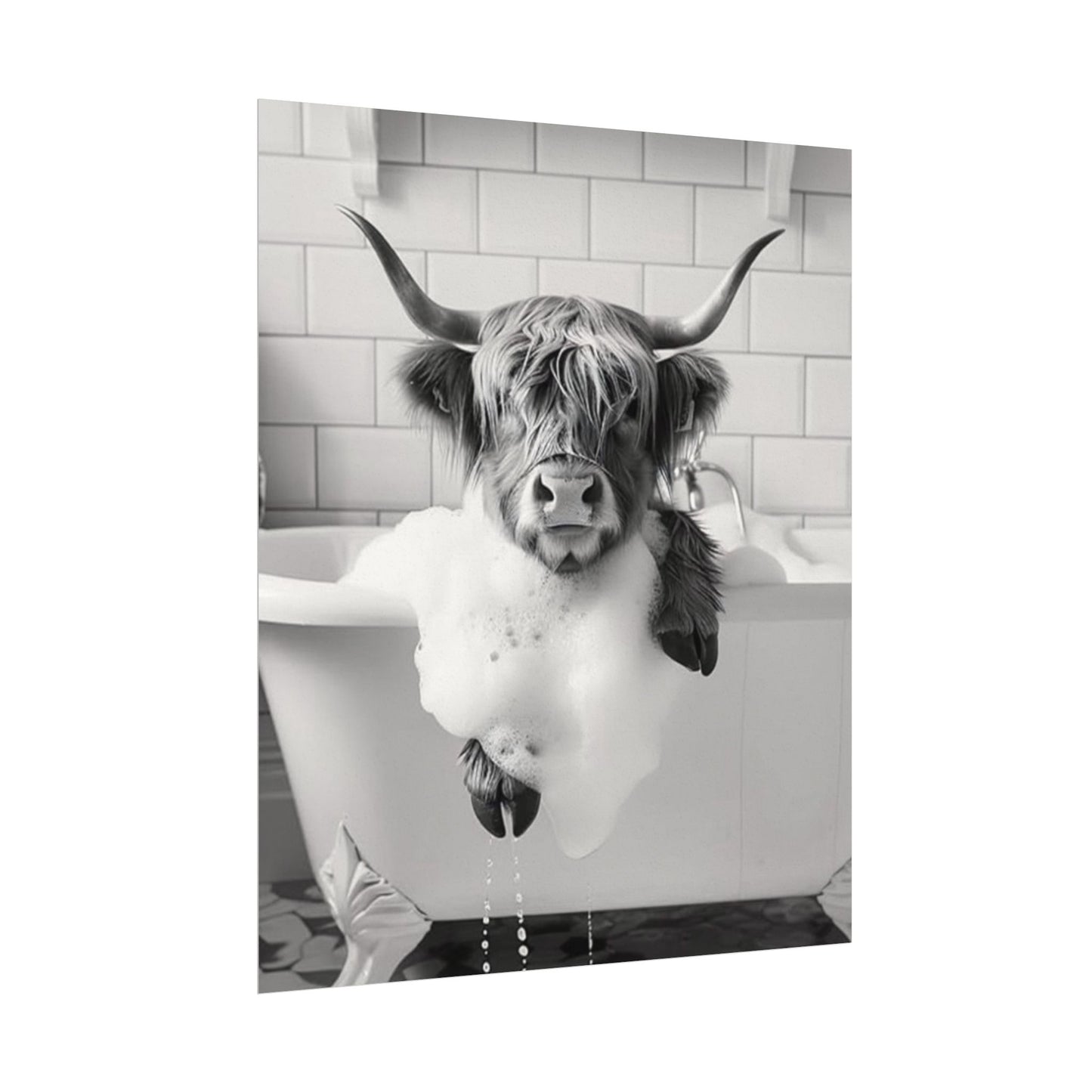 Hoofs & Suds – Western Textured Watercolor Matte Posters