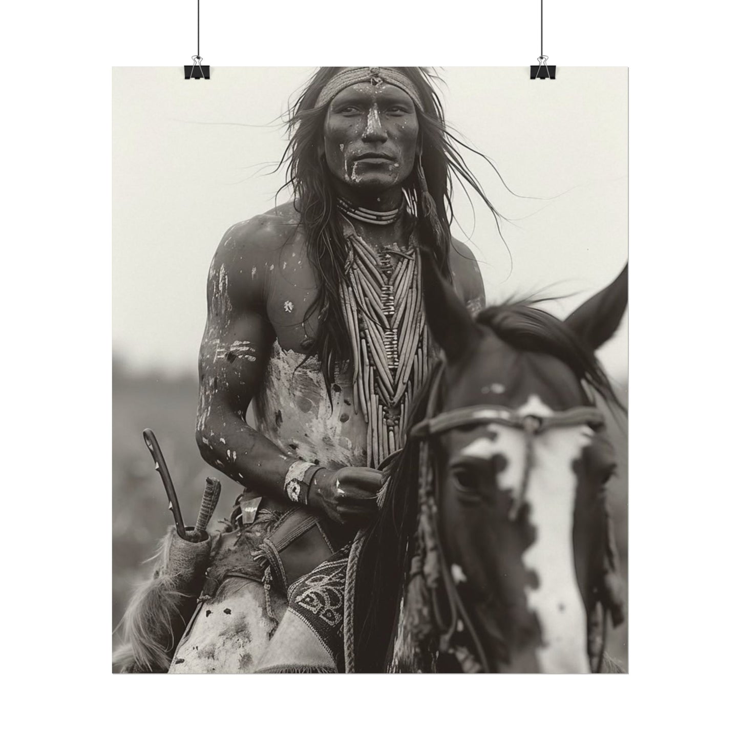 Spirit In The Saddle– Western Textured Watercolor Matte Posters