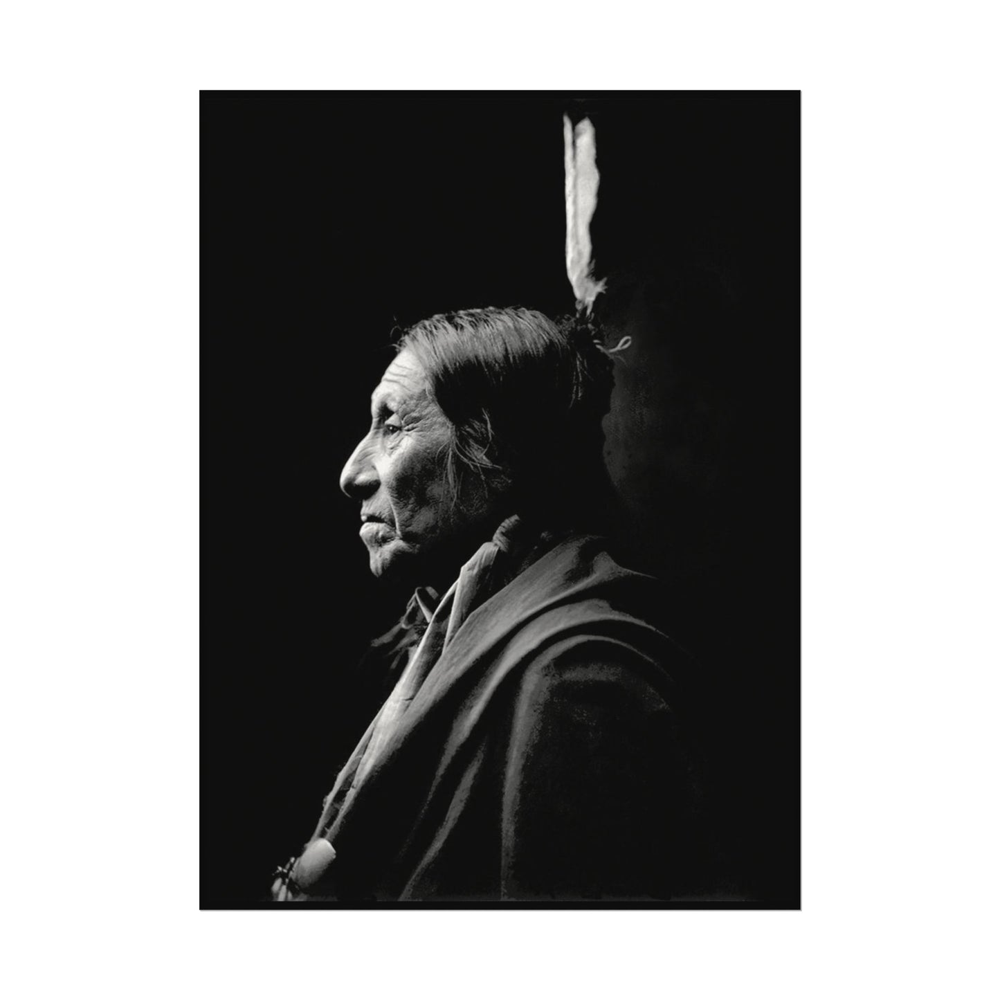 Silent Wisdom – Western Textured Watercolor Matte Posters