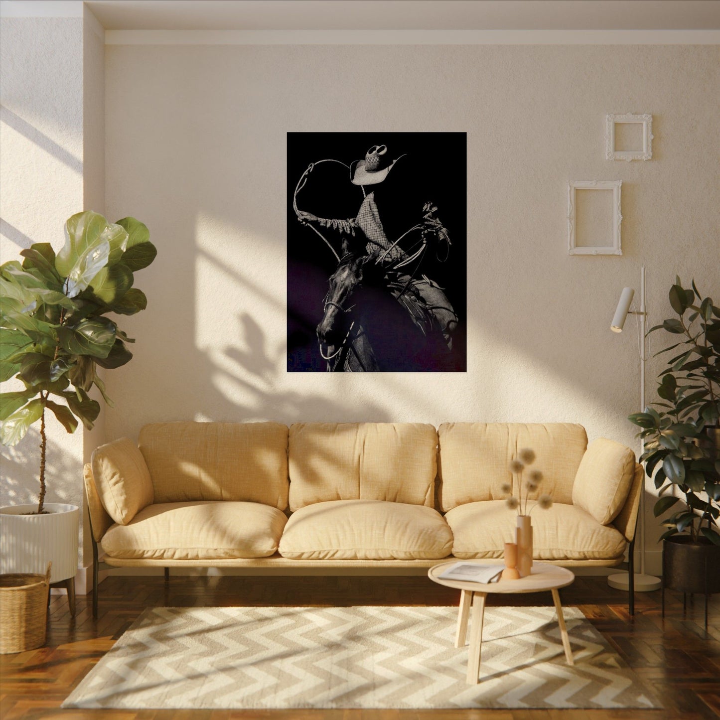 Cattle Chasers – Western Textured Watercolor Matte Posters