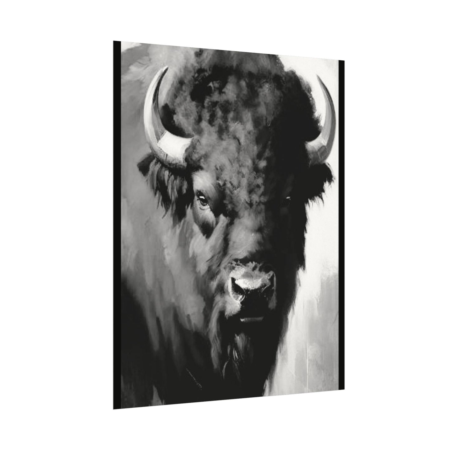 Buffalo Ridge – Western Textured Watercolor Matte Posters