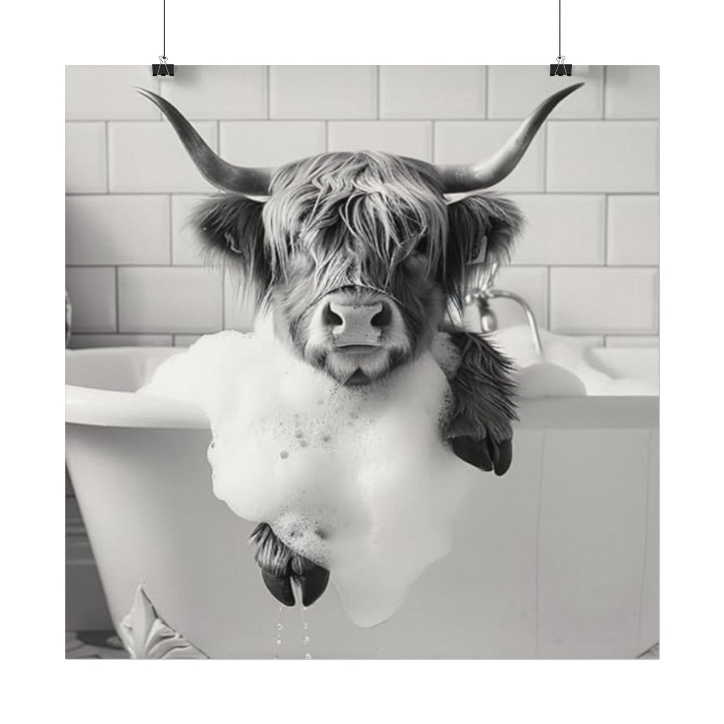 Hoofs & Suds – Western Textured Watercolor Matte Posters