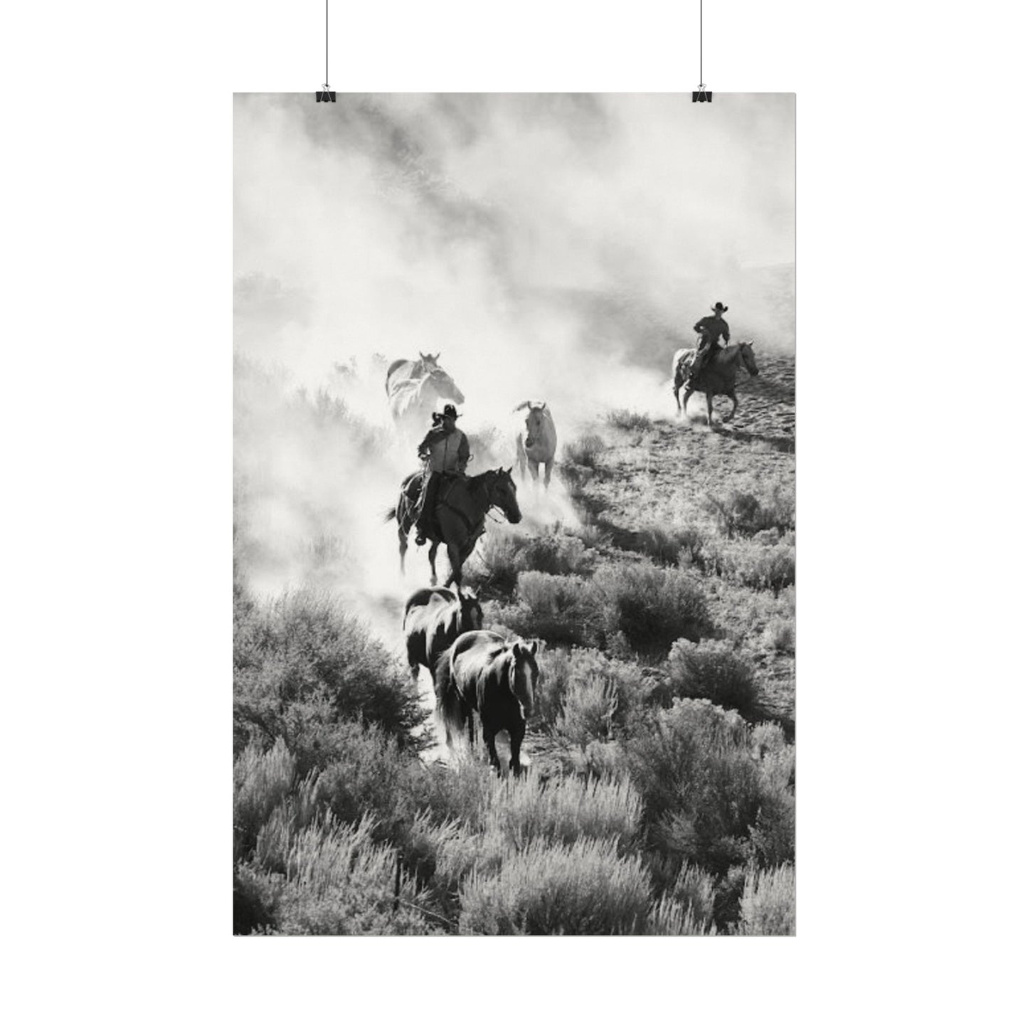 The Dusty Range – Western Textured Watercolor Matte Posters