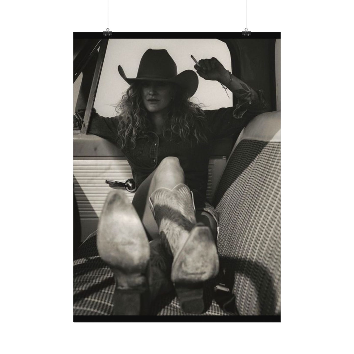 Whiskey Kissed Trouble – Western Textured Watercolor Matte Posters