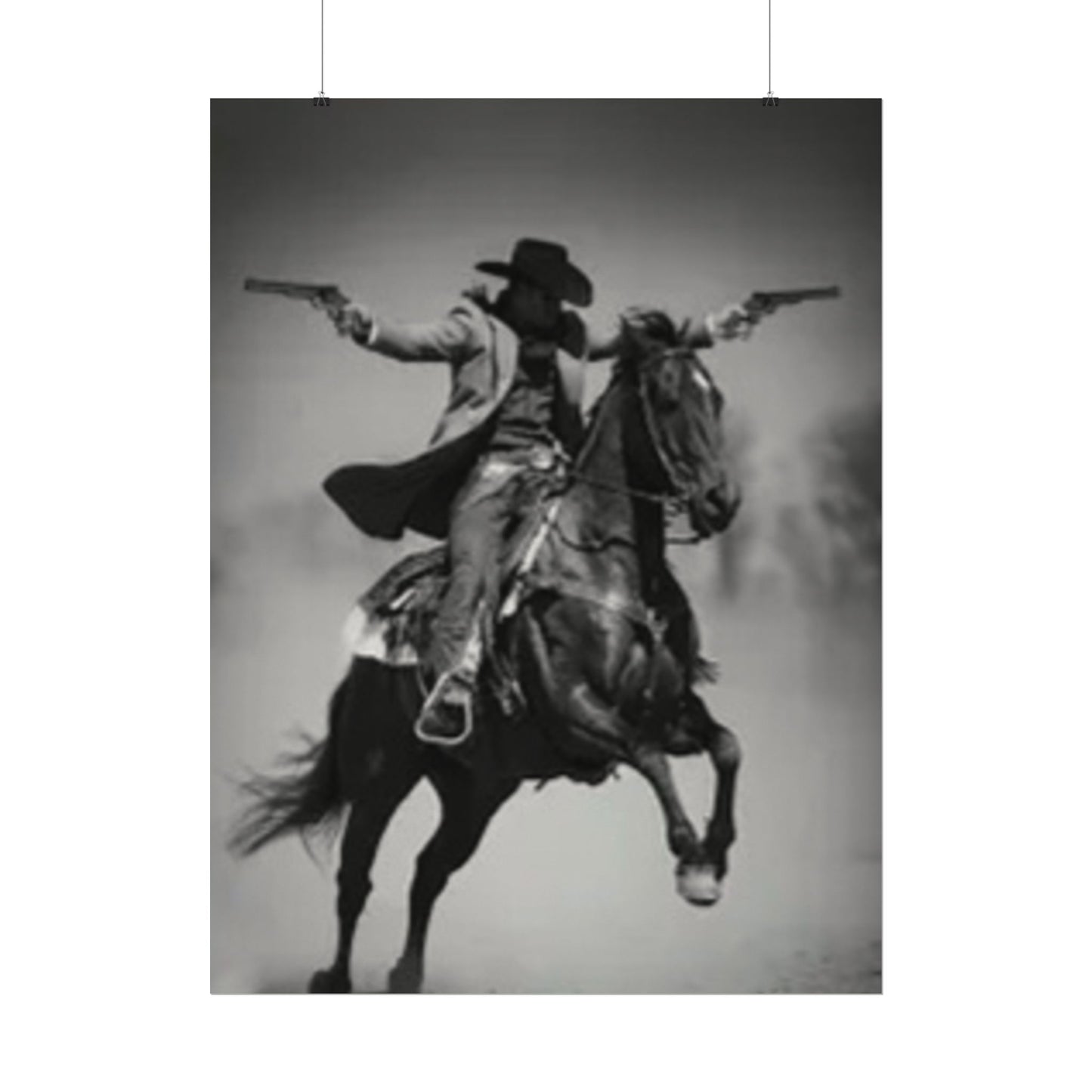 Smoke & Spurs – Western Textured Watercolor Matte Posters