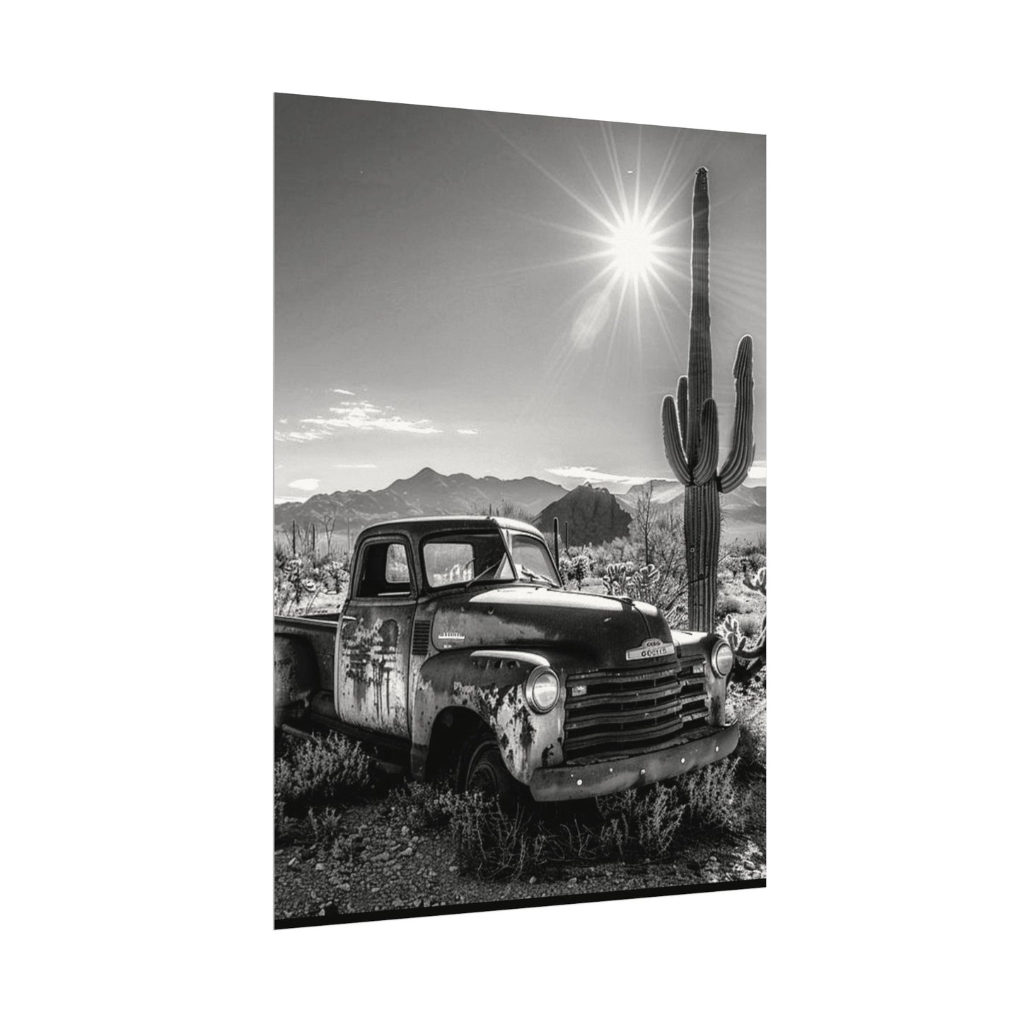 Deserted Wasteland – Western Textured Watercolor Matte Posters