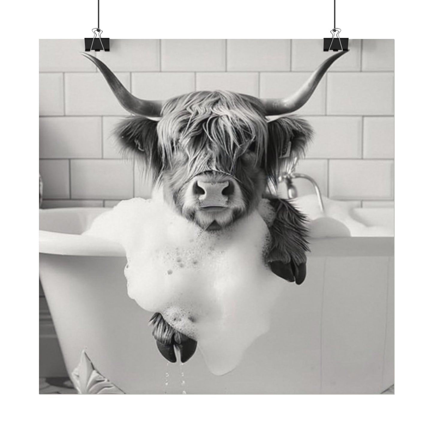 Hoofs & Suds – Western Textured Watercolor Matte Posters