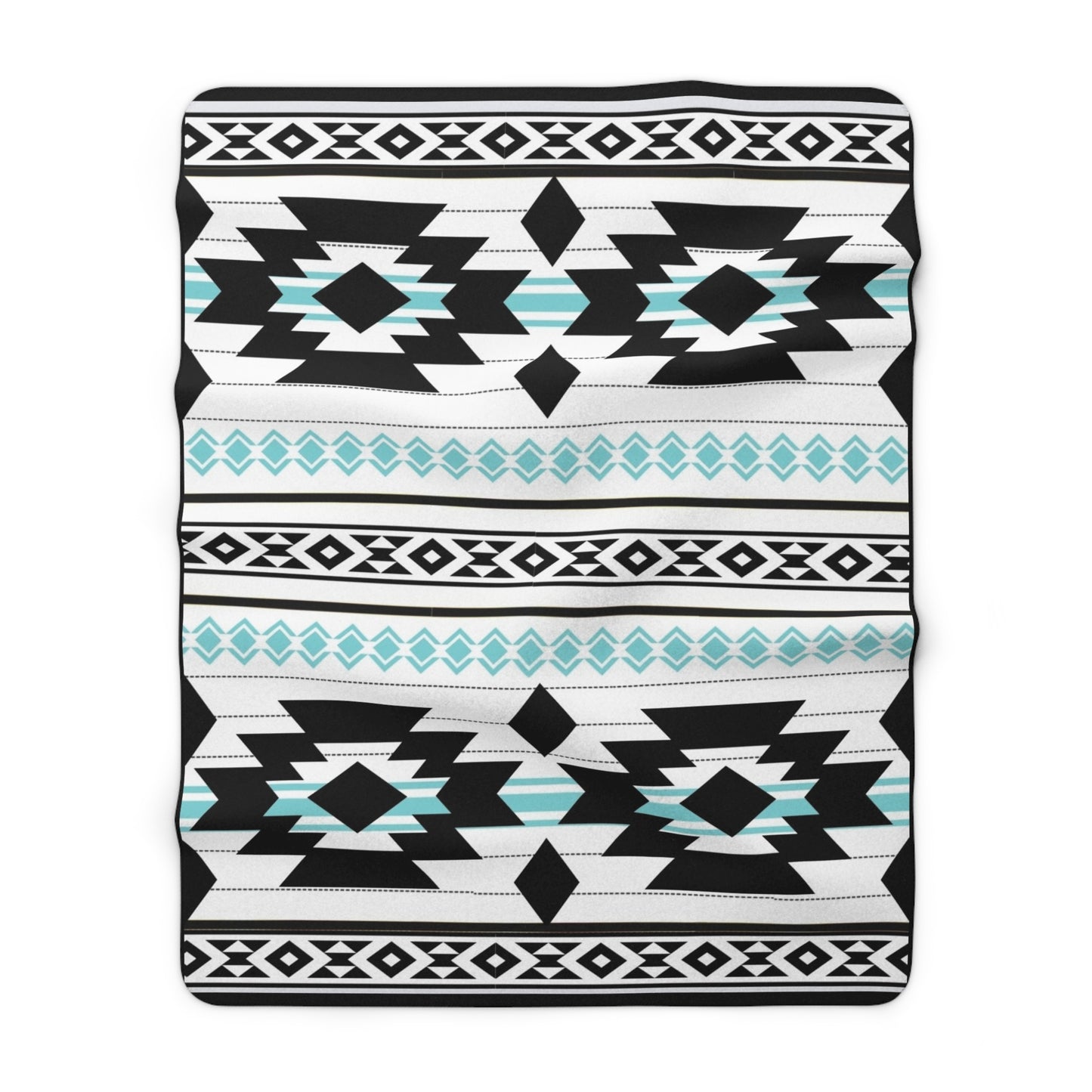 Thomas Sherpa Fleece Blanket - Modern Tribal Design, Perfect for Home Decor, Gift for Him/Her, Winter Warmth, Beach Blanket