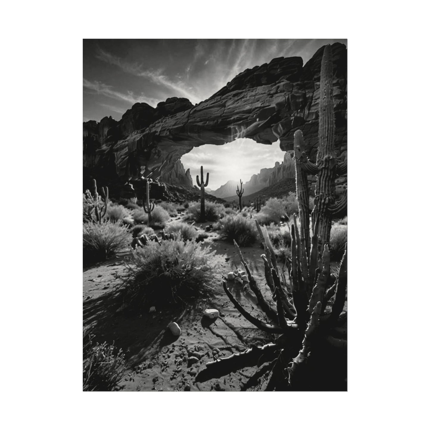 Desert Mornings – Western Textured Watercolor Matte Posters