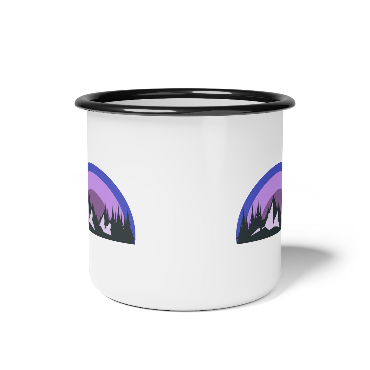 Mountain Sunset Enamel Camp Cup | Adventure Mug, Camping Gear, Outdoorsy Gift, Hiking Coffee Cup, Nature Lover's Drinkware