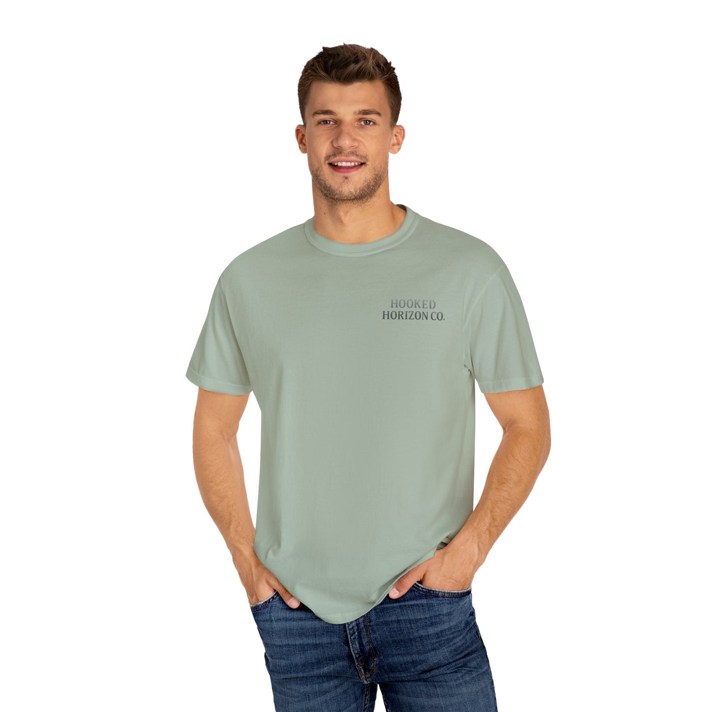 Wave Compass T-shirt, Hooked Horizon Co, Angler Gifts
