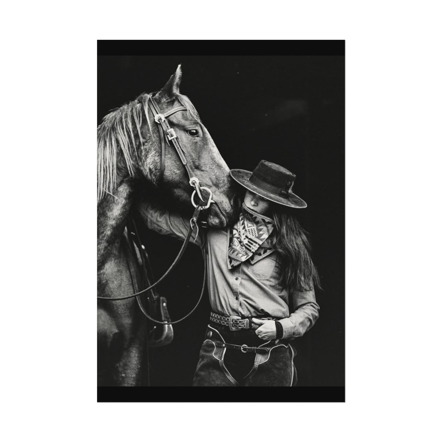 A Whisper Between Friends  – Western Textured Watercolor Matte Posters