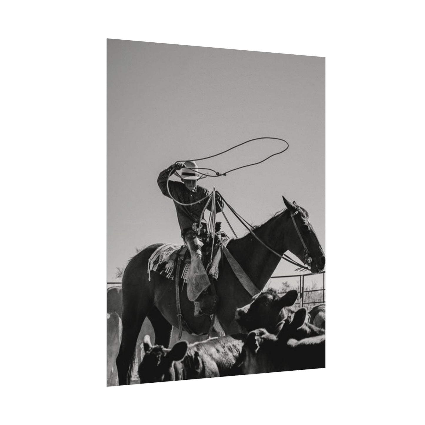 Cowboy Up – Western Textured Watercolor Matte Posters