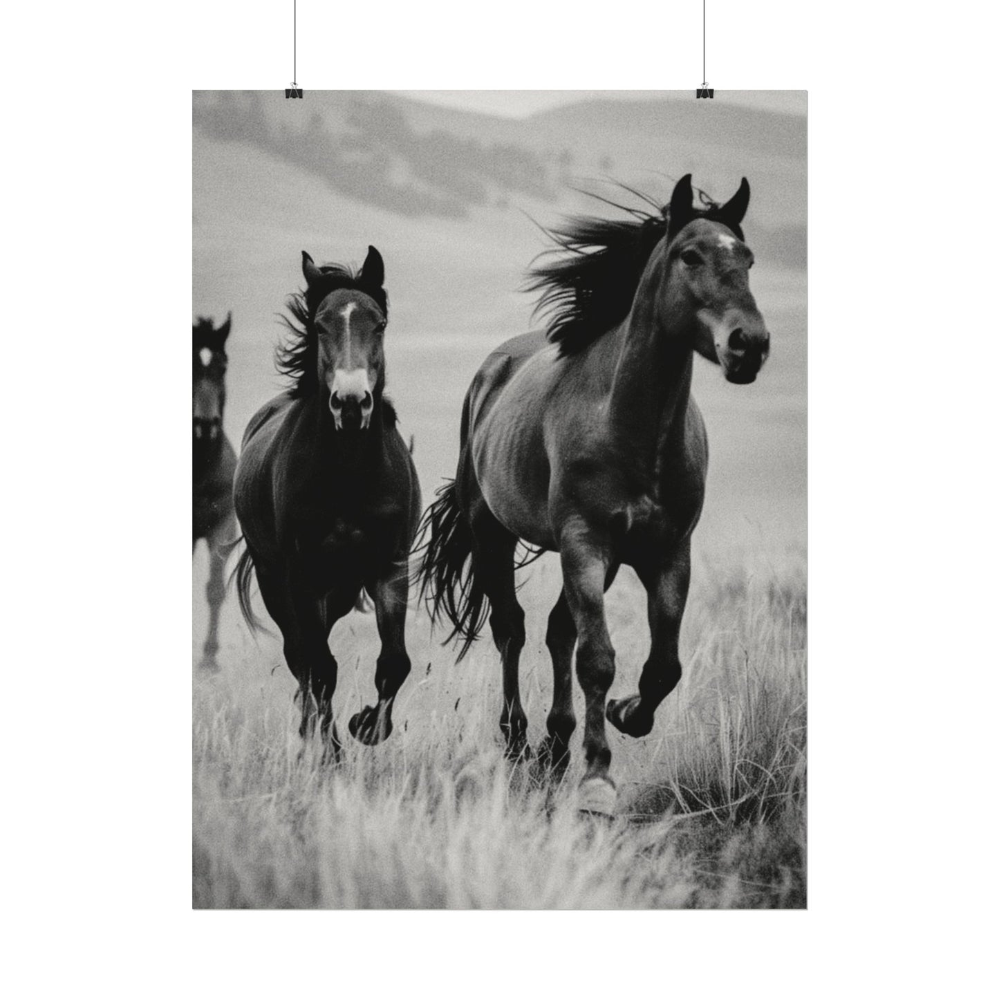 Running With Focus – Western Textured Watercolor Matte Posters