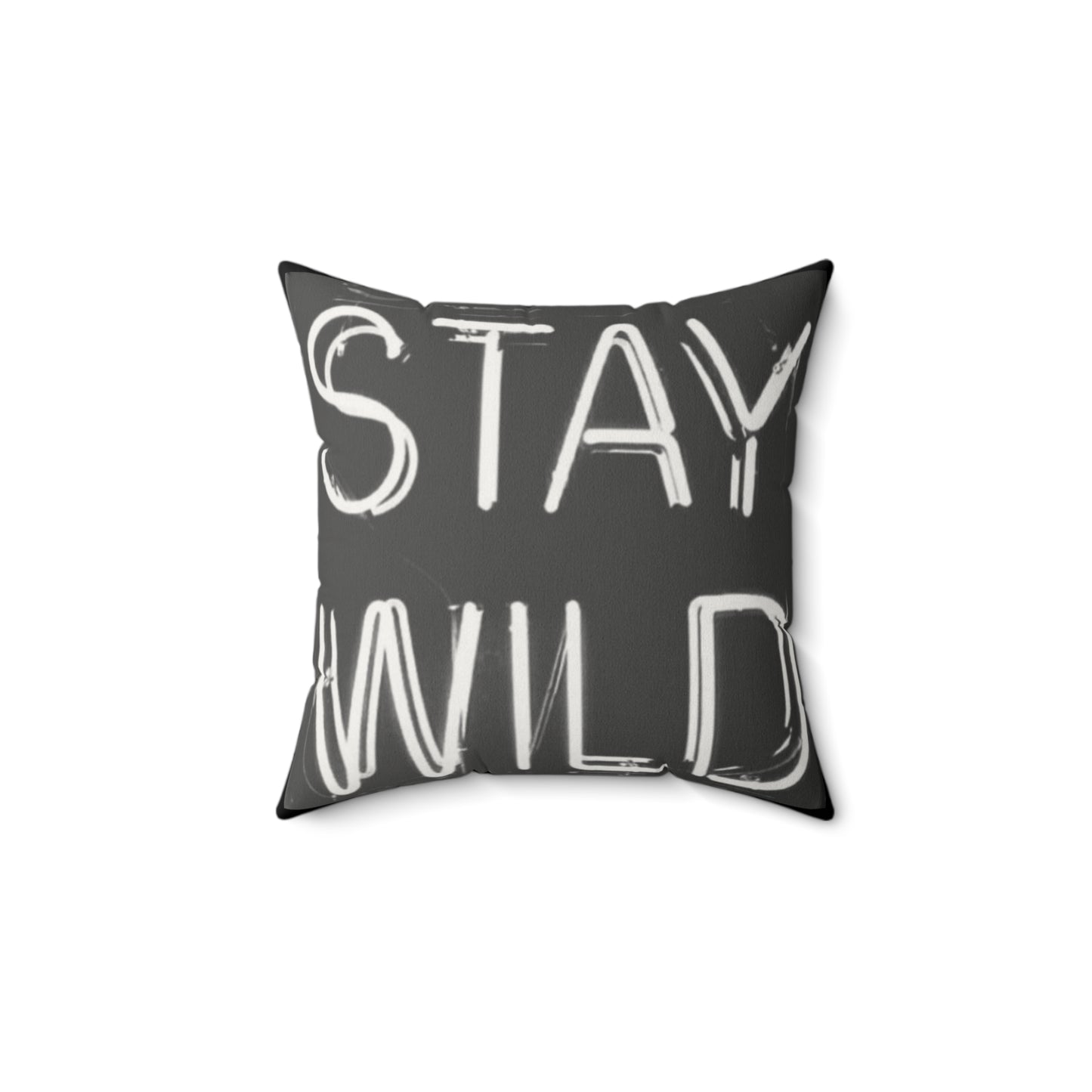 Wild Spirit Faux Suede Pillow, Cozy Home Decor, Motivational Cushion, Bohemian Bedroom Accessory, Unique Gift Idea, Stay Wild