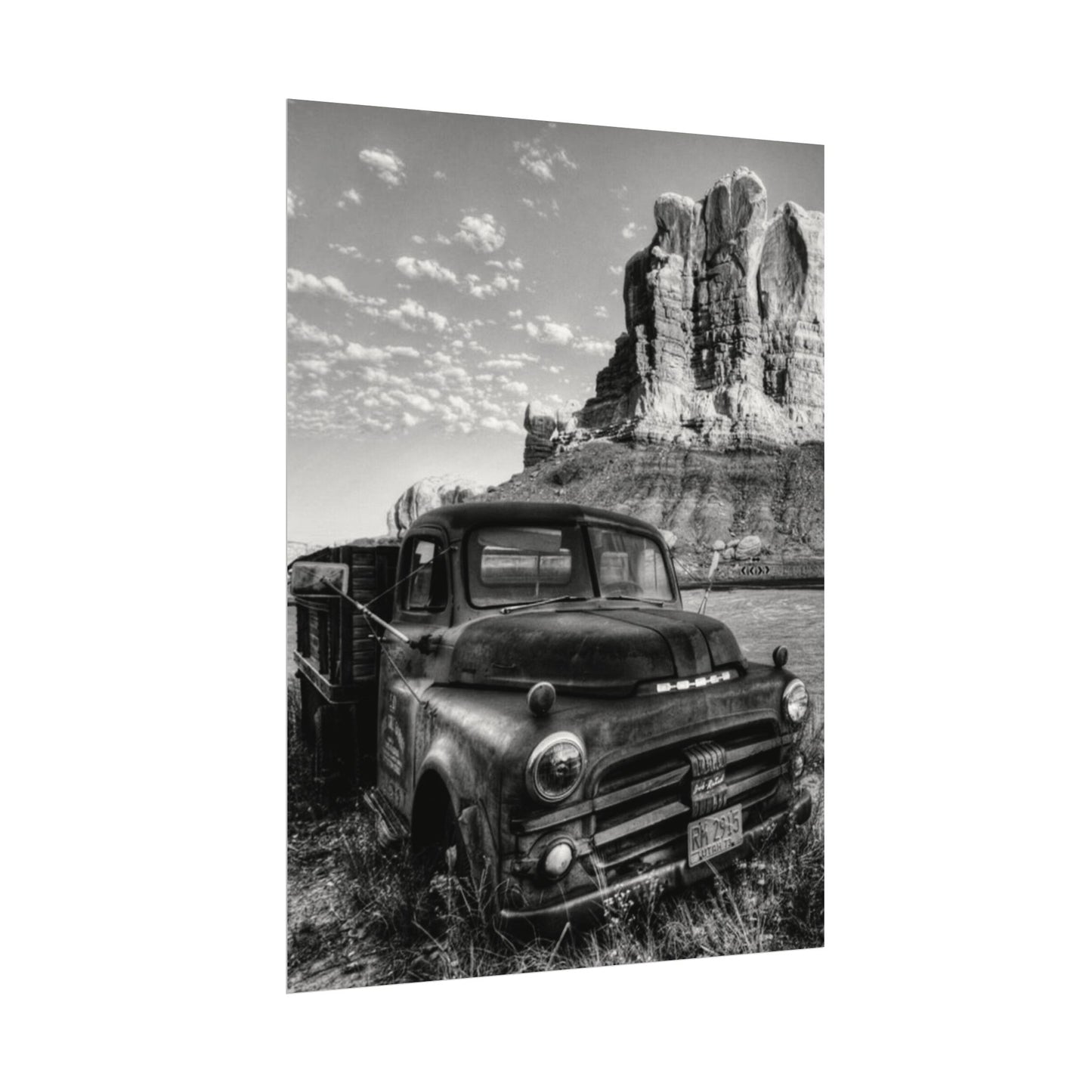 Rust & Wreckage – Western Textured Watercolor Matte Posters