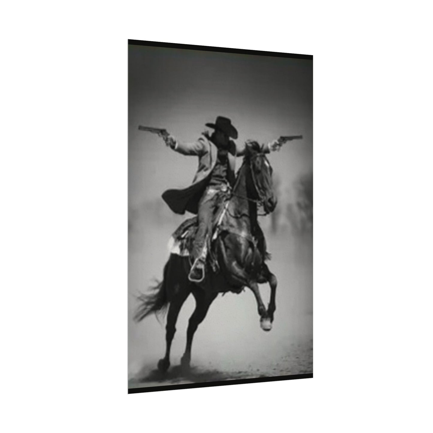 Smoke & Spurs – Western Textured Watercolor Matte Posters