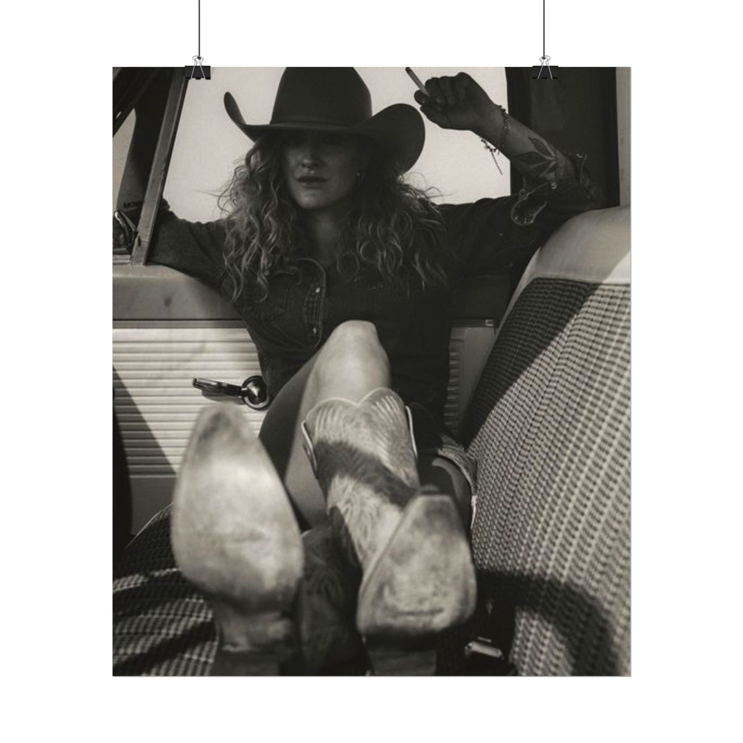 Whiskey Kissed Trouble – Western Textured Watercolor Matte Posters