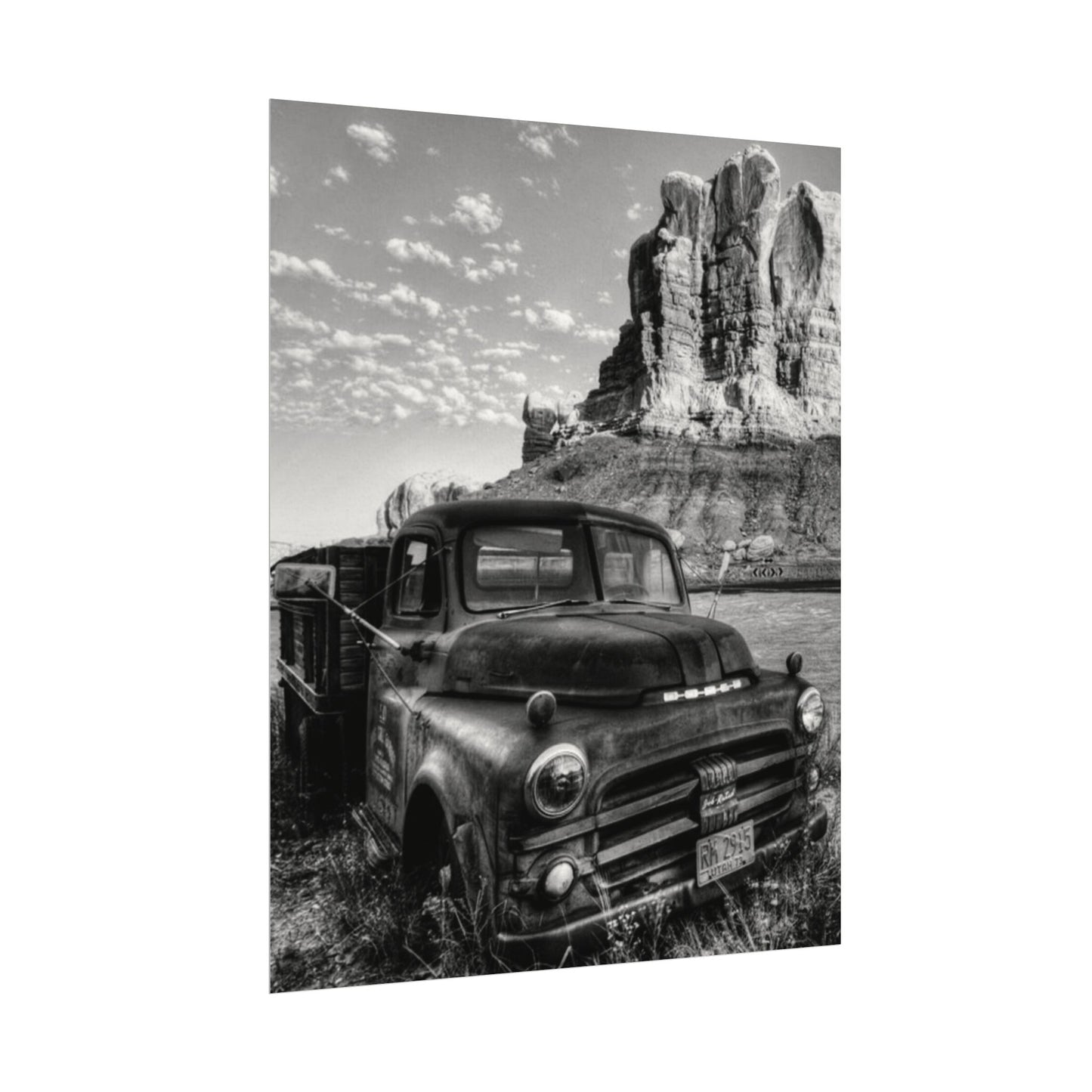 Rust & Wreckage – Western Textured Watercolor Matte Posters