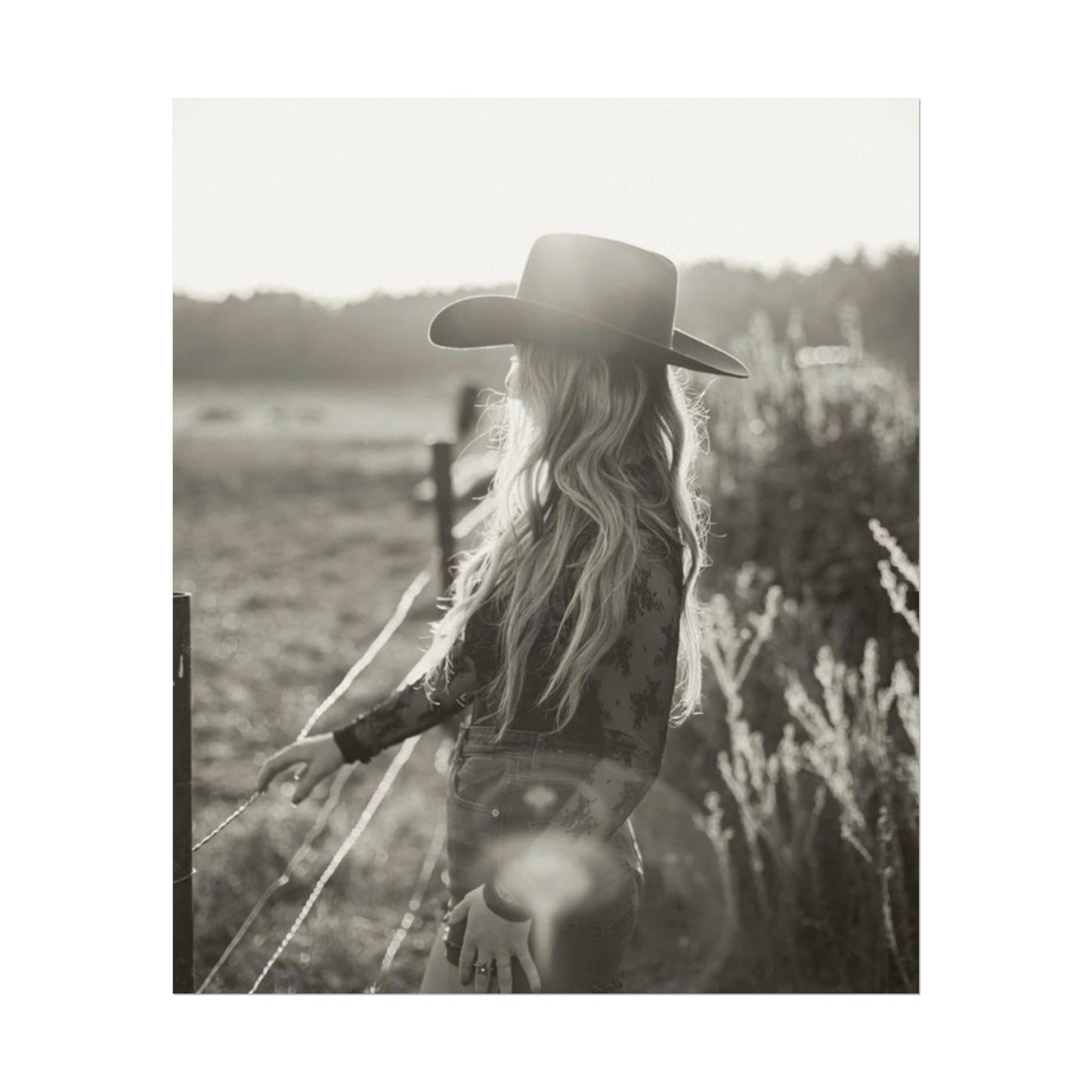 Mornings Gaze– Western Textured Watercolor Matte Posters