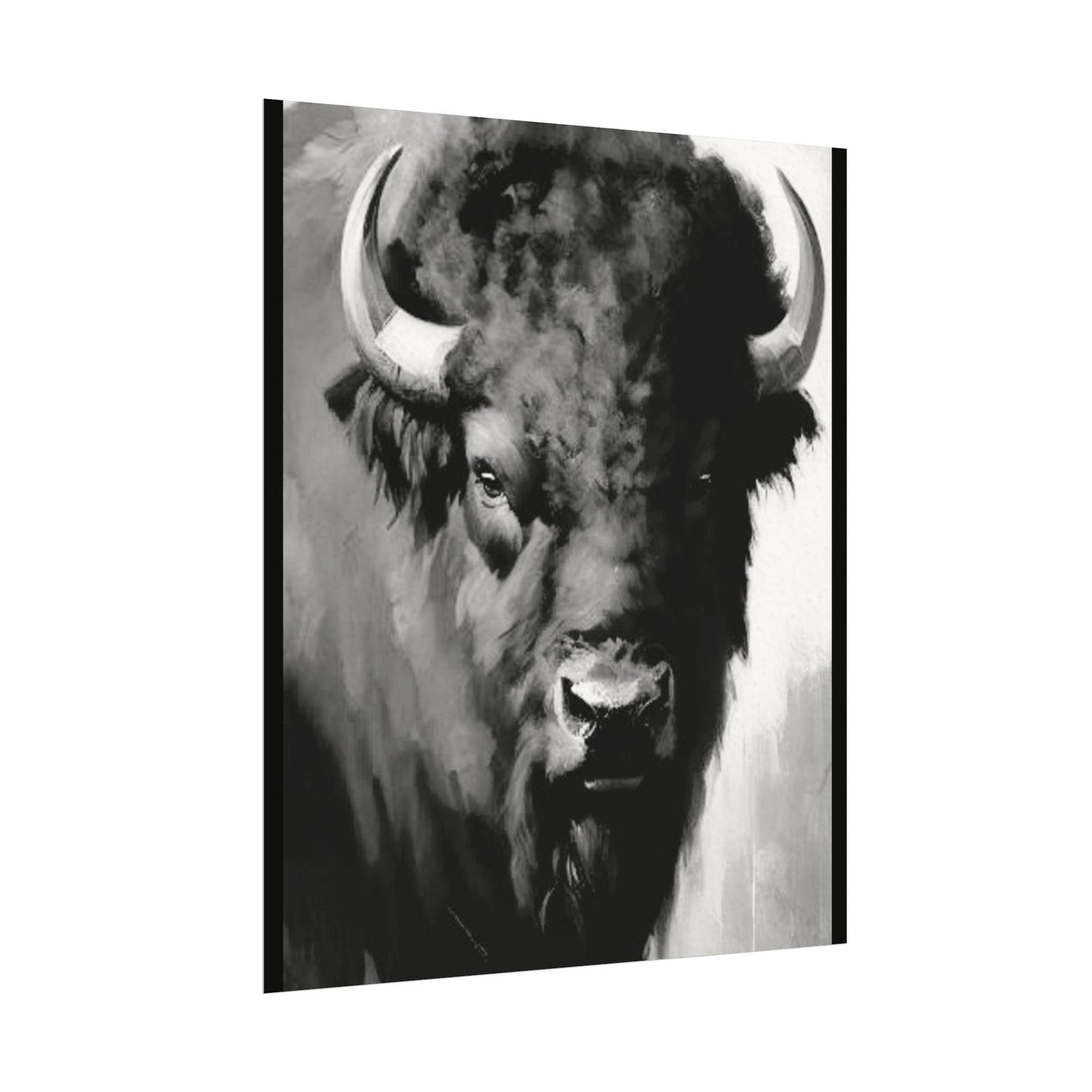 Buffalo Ridge – Western Textured Watercolor Matte Posters