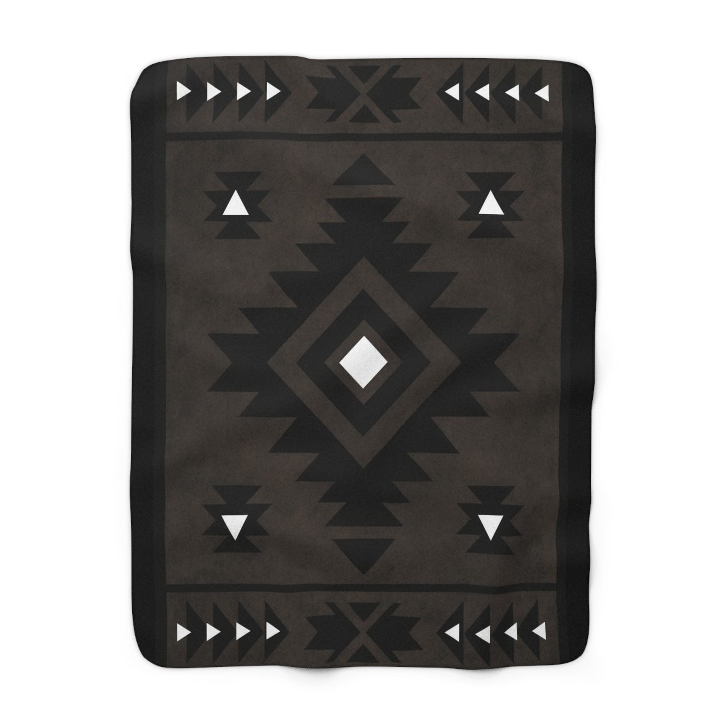 Isaiah Sherpa Fleece Blanket - Modern Tribal Design, Perfect for Home Decor, Gift for Him/Her, Winter Warmth, Beach Blanket