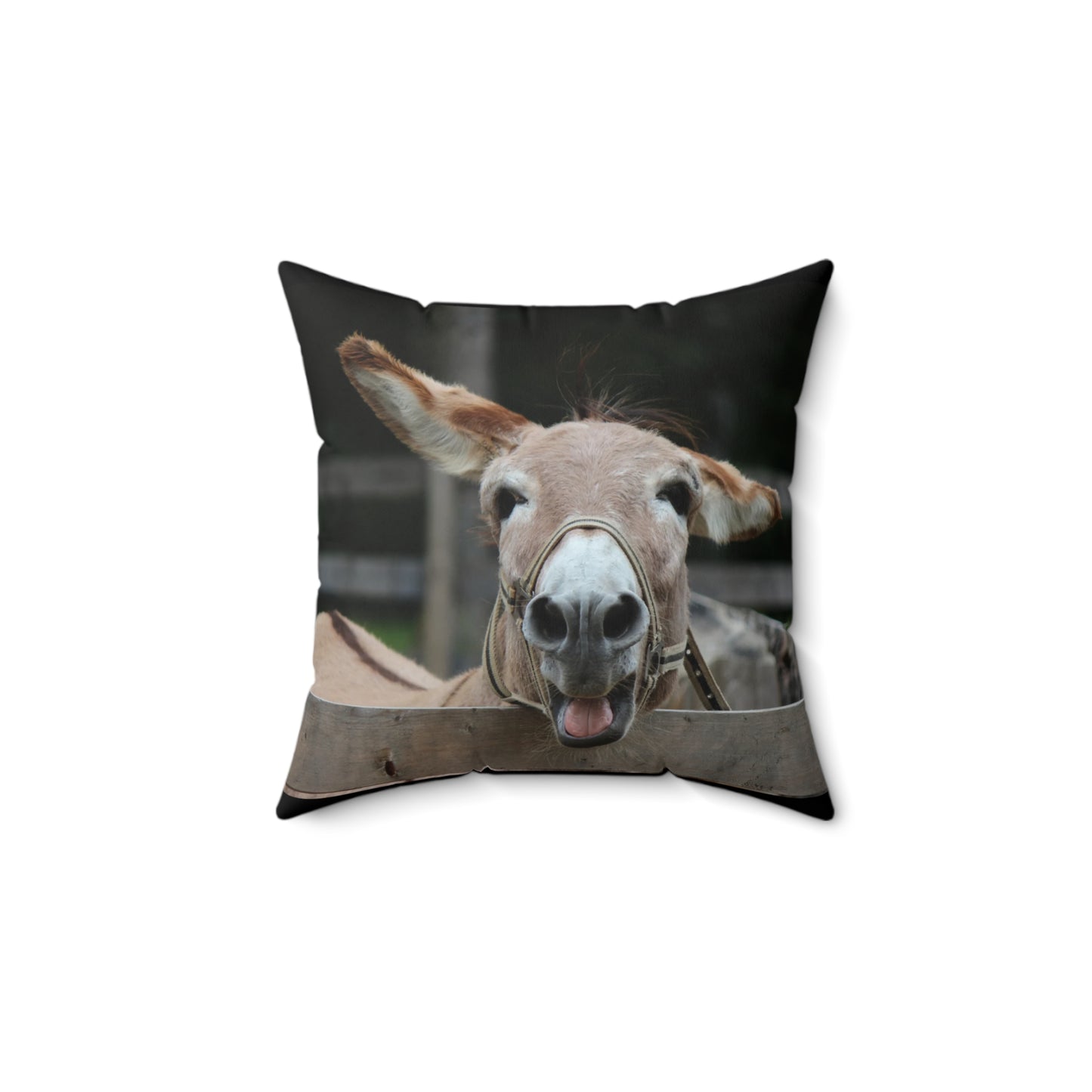 Donkey Faux Suede Pillow, Cozy Home Decor, Motivational Cushion, Bohemian Bedroom Accessory, Unique Gift Idea