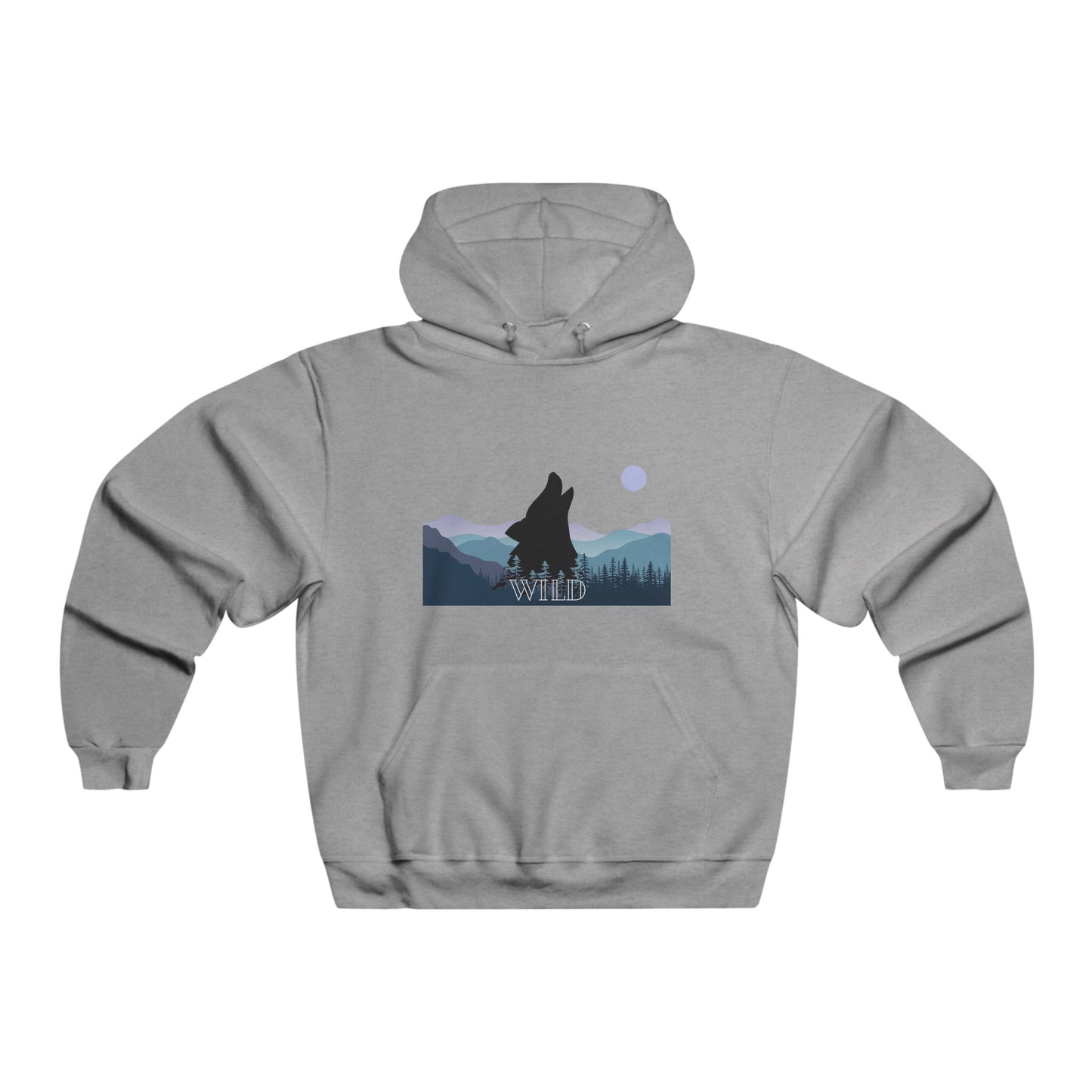 Adventure Wolf Hoodie, Outdoor Sweatshirt, Gifts for Nature Lovers, Camping Apparel, Halloween Outfit, Cozy Layering
