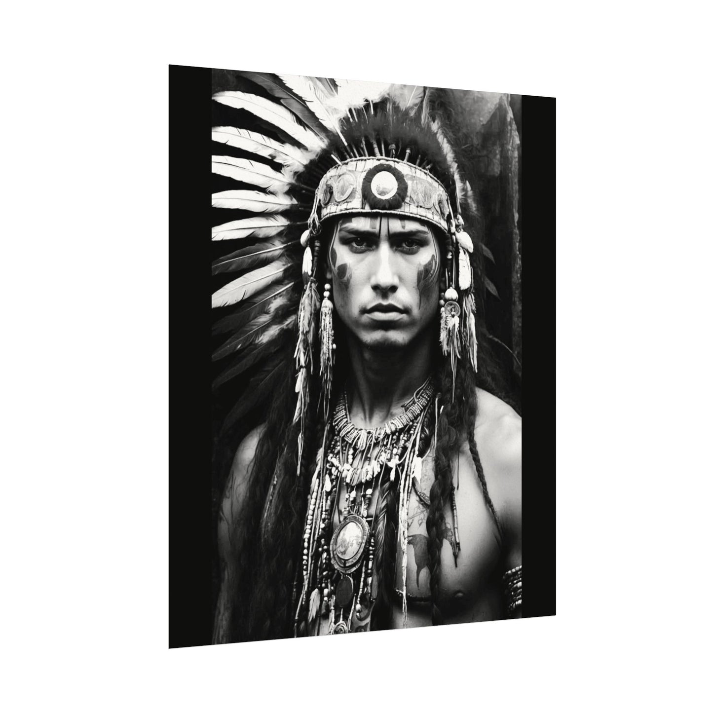 Strength In Stillness– Western Textured Watercolor Matte Posters