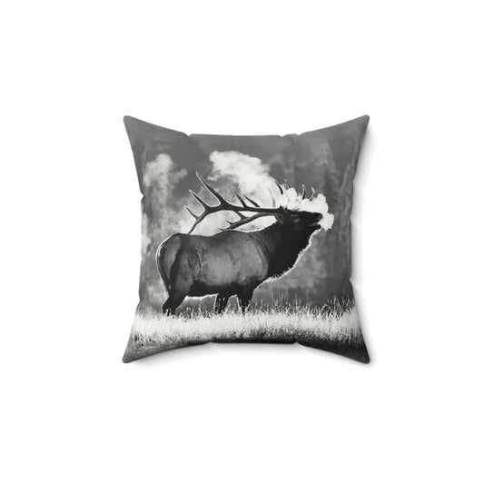 2 In 1 Elk & Morning Mist Faux Suede Pillow, Cozy Home Decor, Motivational Cushion, Bohemian Bedroom Accessory, Unique Gift Idea, Stay Wild