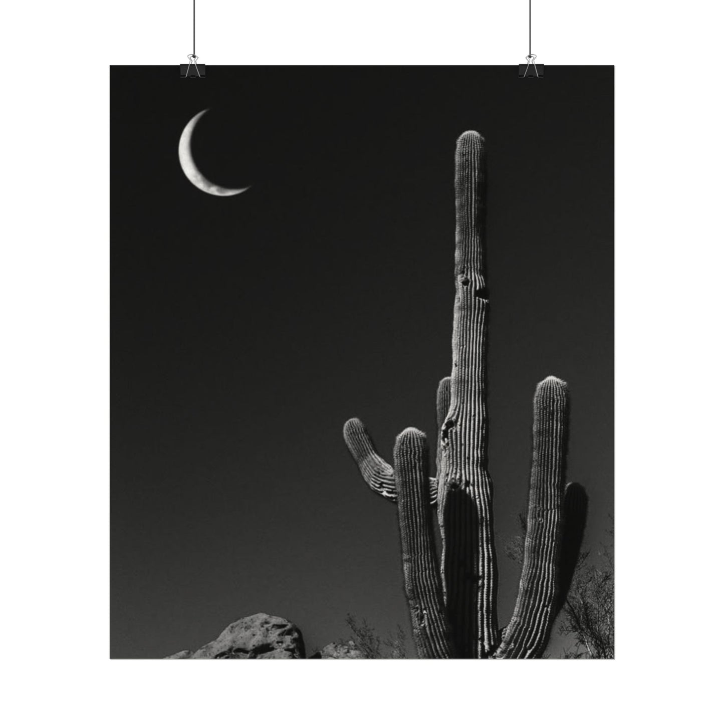 Desert Night Sky– Western Textured Watercolor Matte Posters