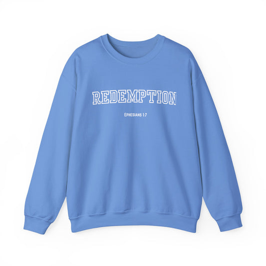 Cozy Redemption Crewneck Sweatshirt - Perfect for Faith-inspired Fashion, Casual Wear, Bible Study, Gift for Friends, Church Events,