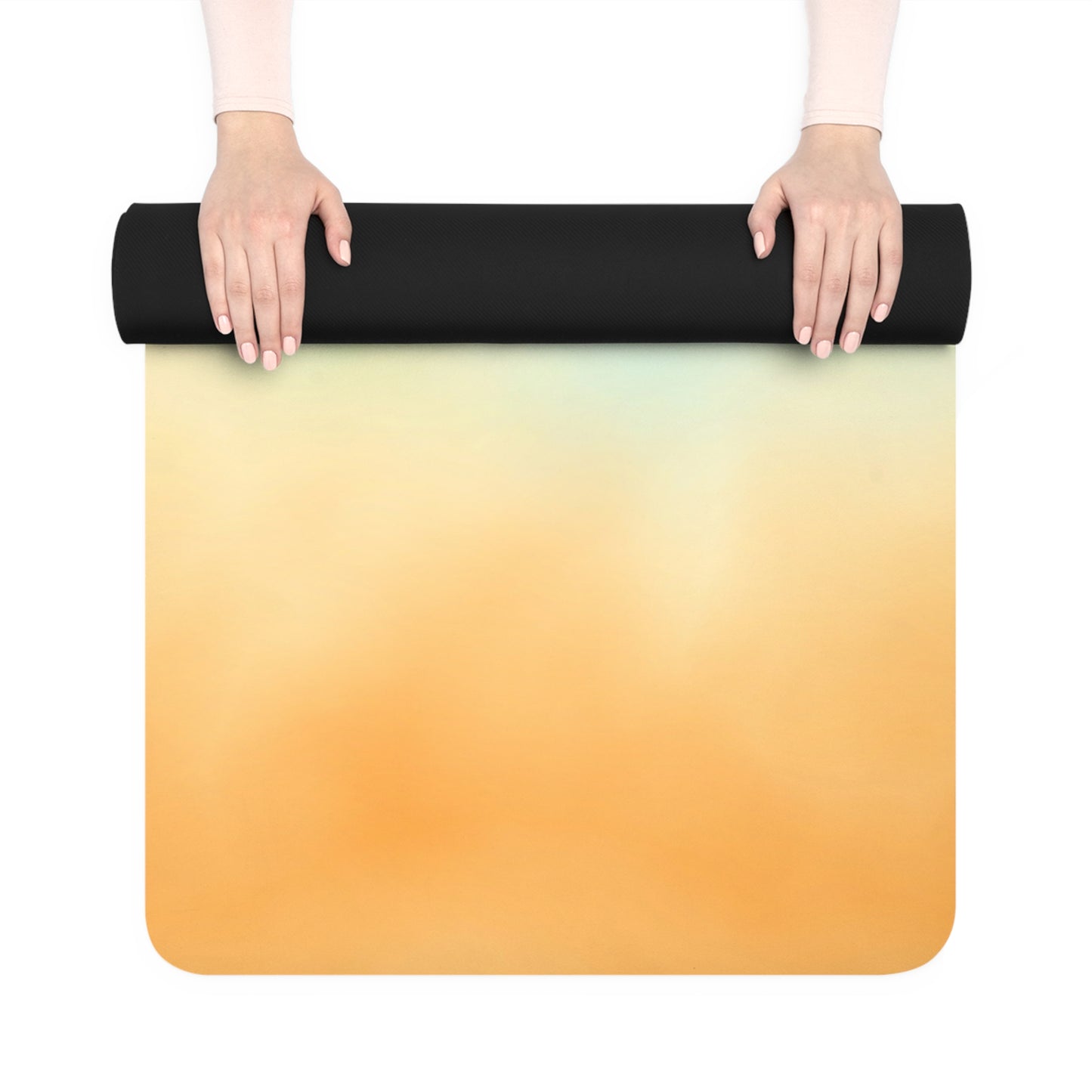 Ombre Ocean-Inspired Rubber Yoga Mat for Mindfulness, Fitness, Eco-Friendly Exercise, Home Workouts, Gift for Yogis